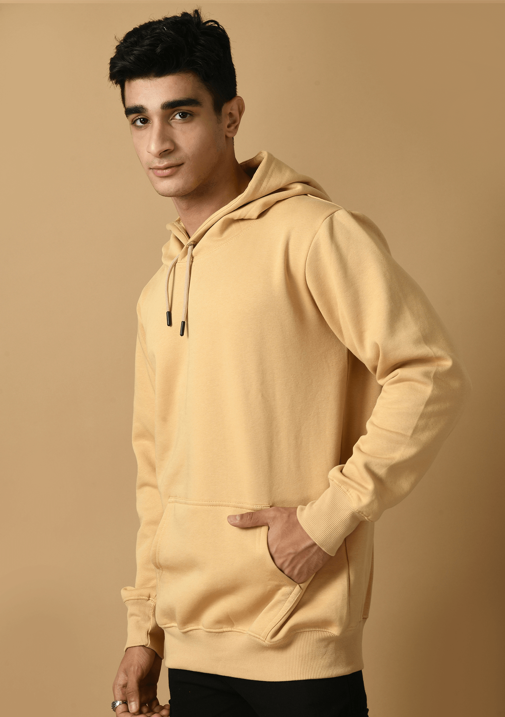 Nightmare Skeleton Printed Beige Hoodie By Offmint