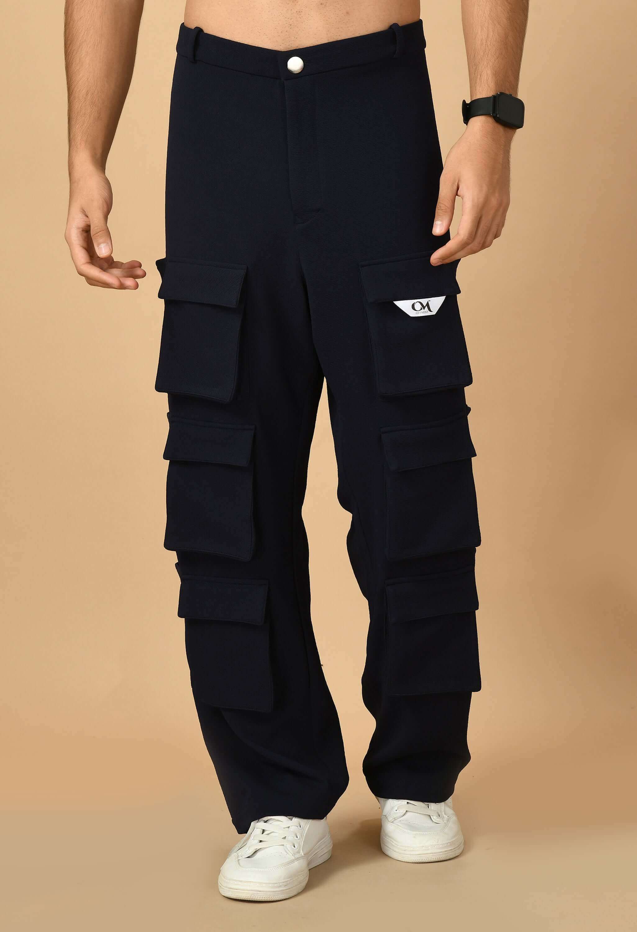 twelve pockets black Men's Cargo By Offmint