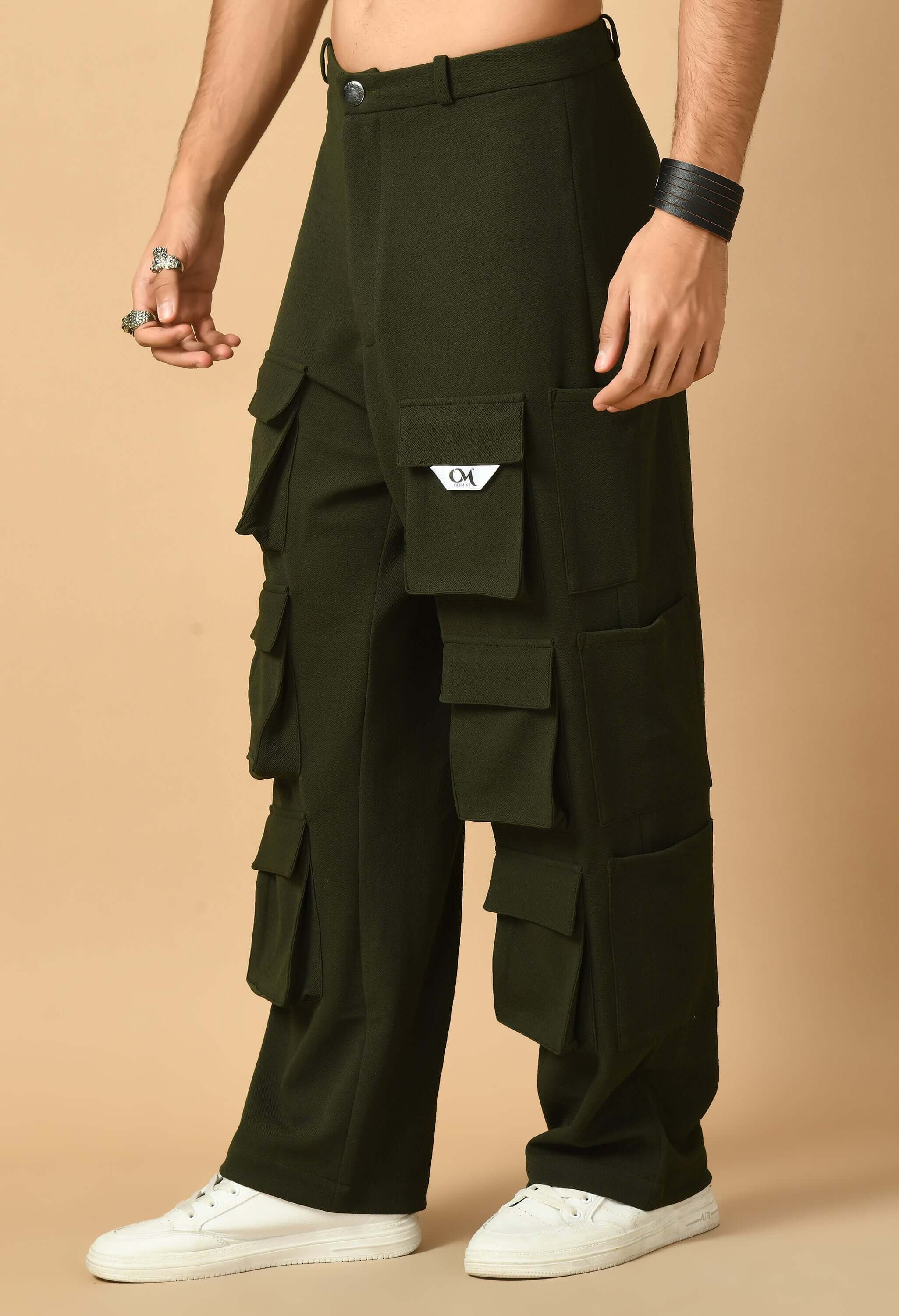 12 Pocket Men's Valentino Cargo Olive Green