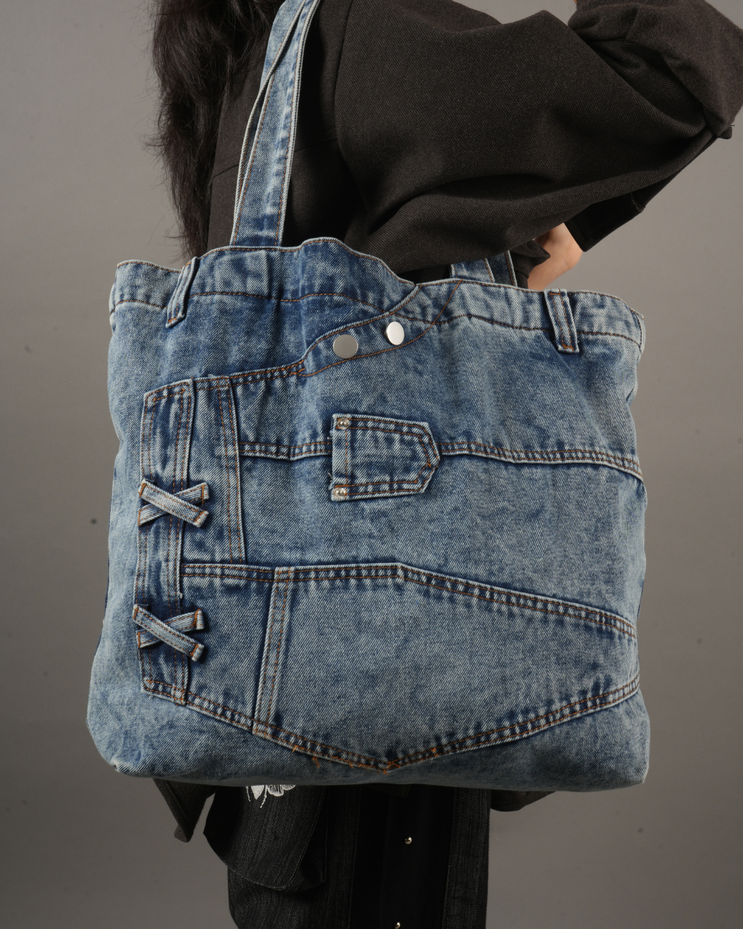 Denim Pants Tote Bag