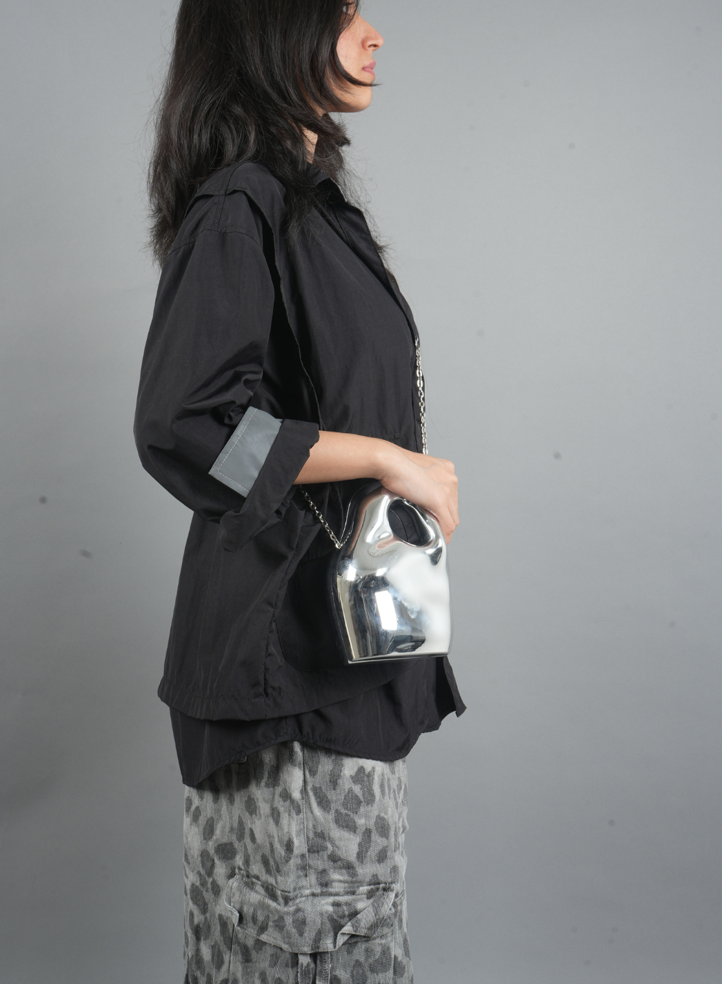 Liquid Chrome Shoulder Bag