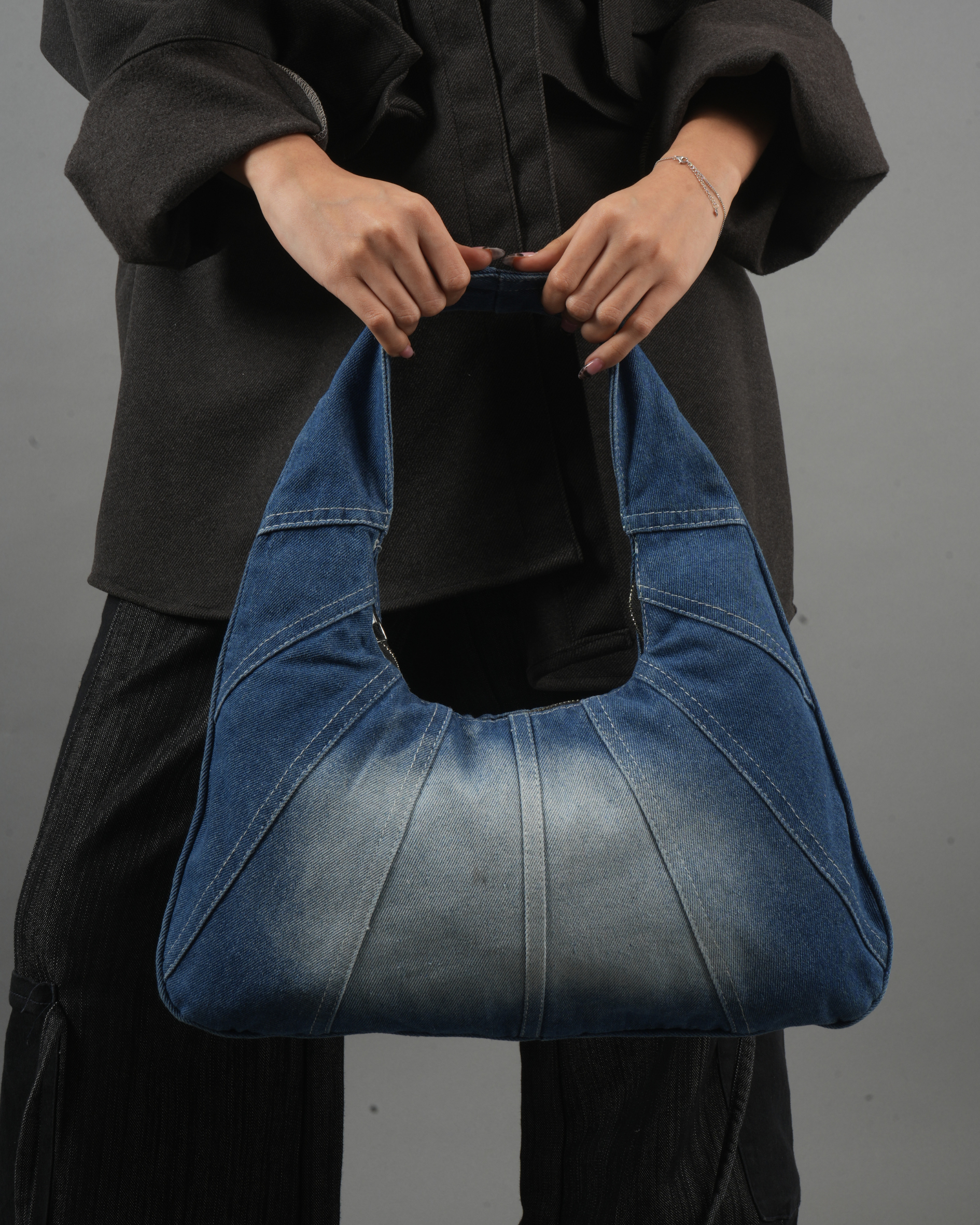 Eclipse Denim Hobo Bag