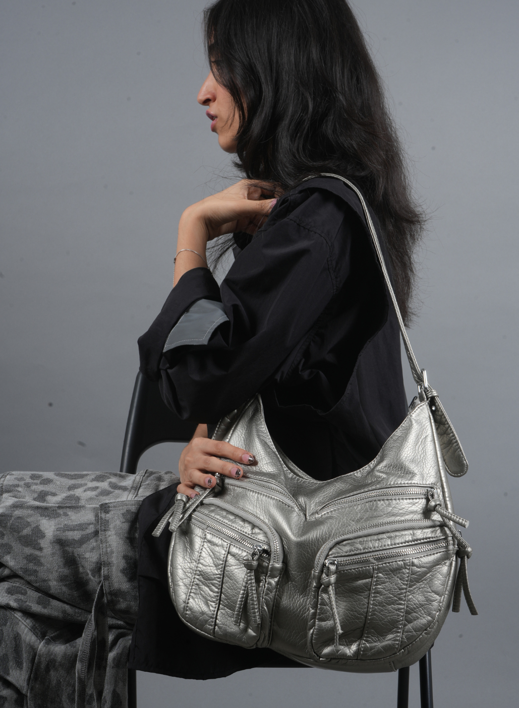 Metallic Hobo Bag