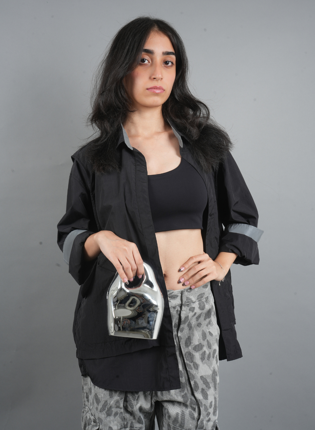 Liquid Chrome Shoulder Bag