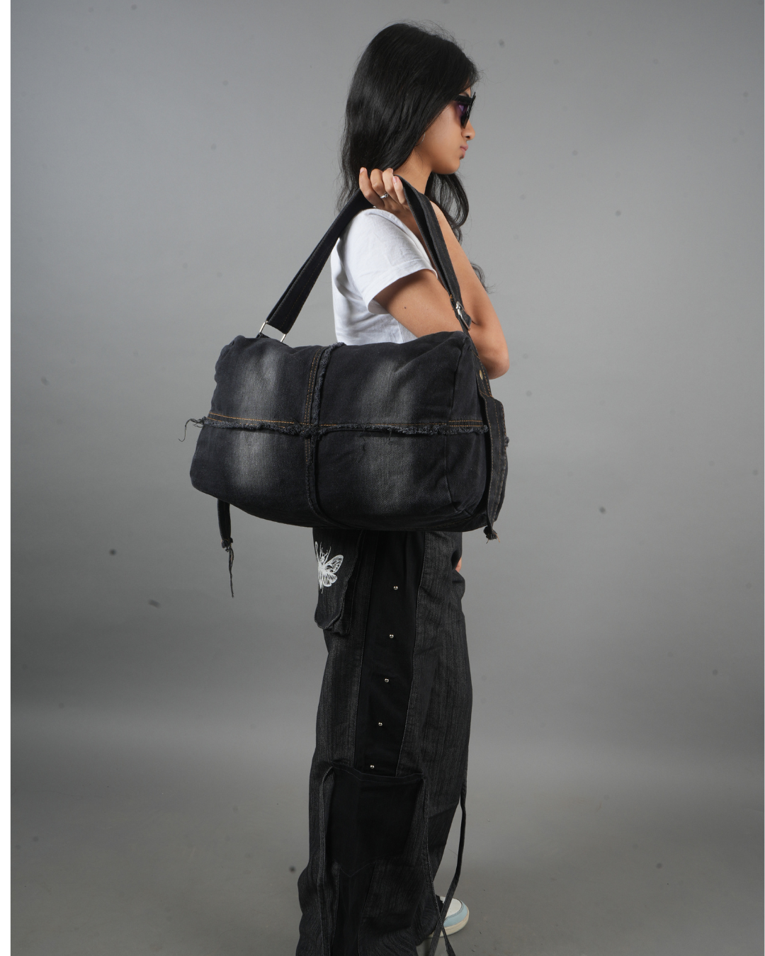 Denim Distress Duffle