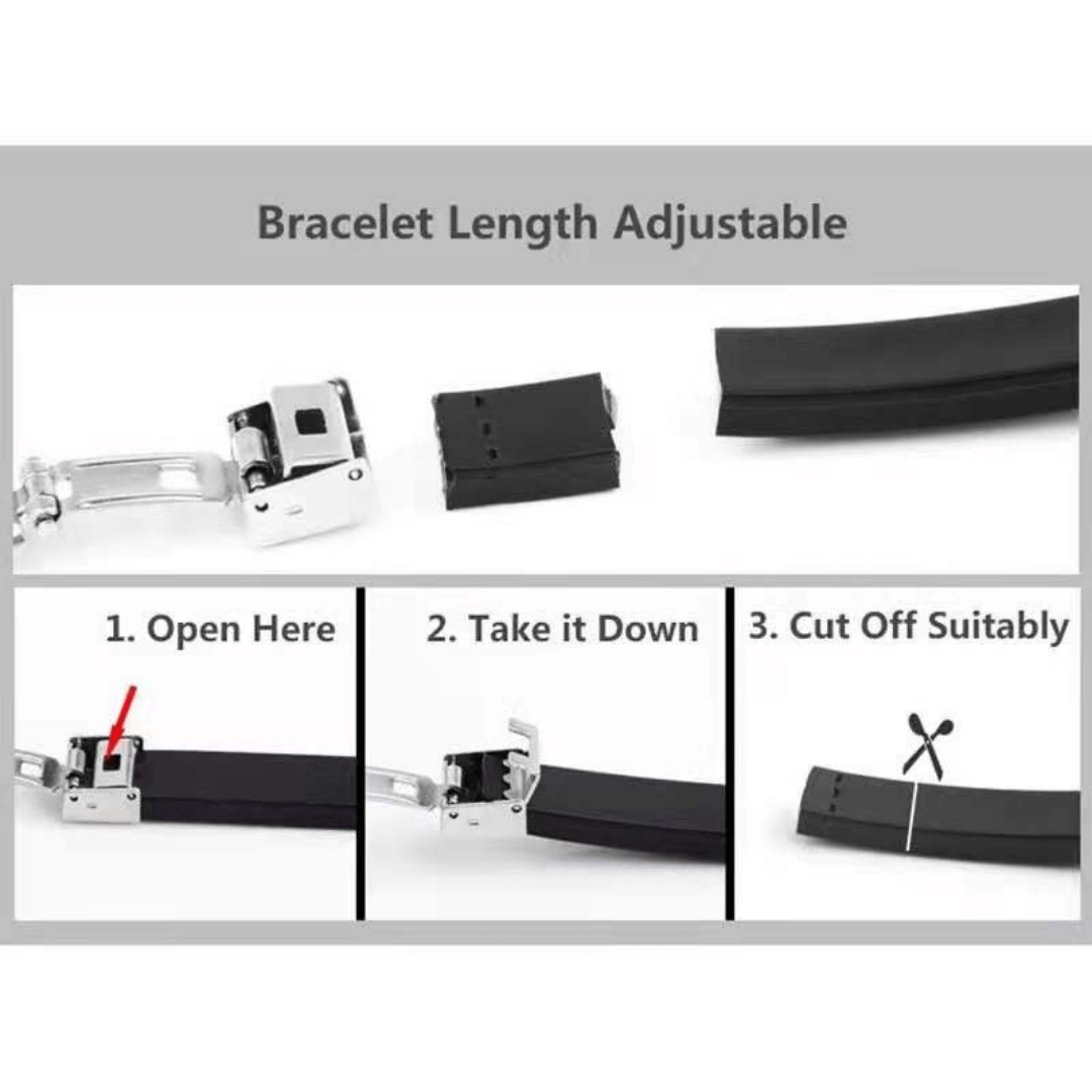 Textured Silver-Plated Bracelet For Men By Offmint