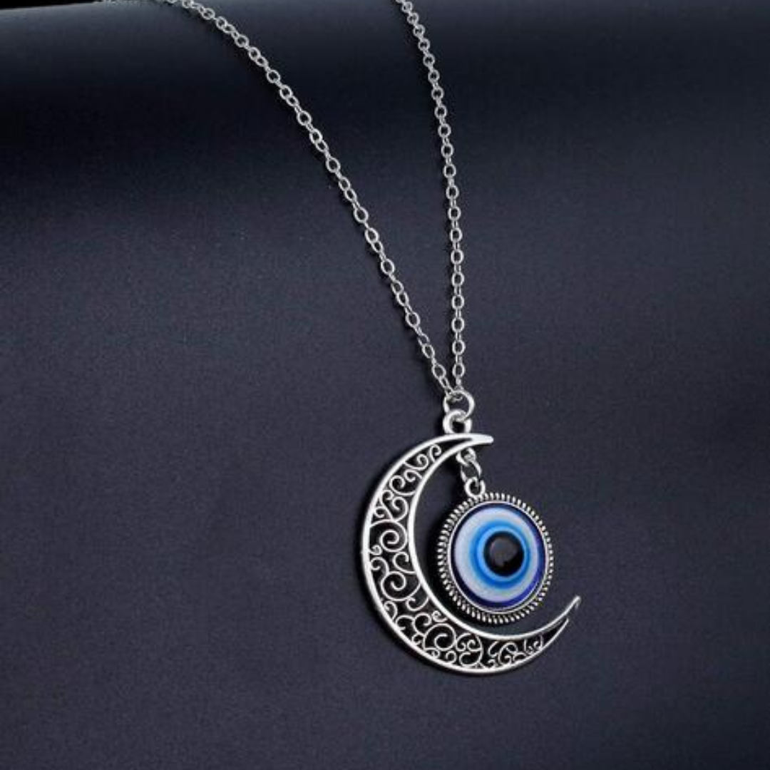 Silver-Plated Evil-Eye Chain Pendant For Men By Offmint