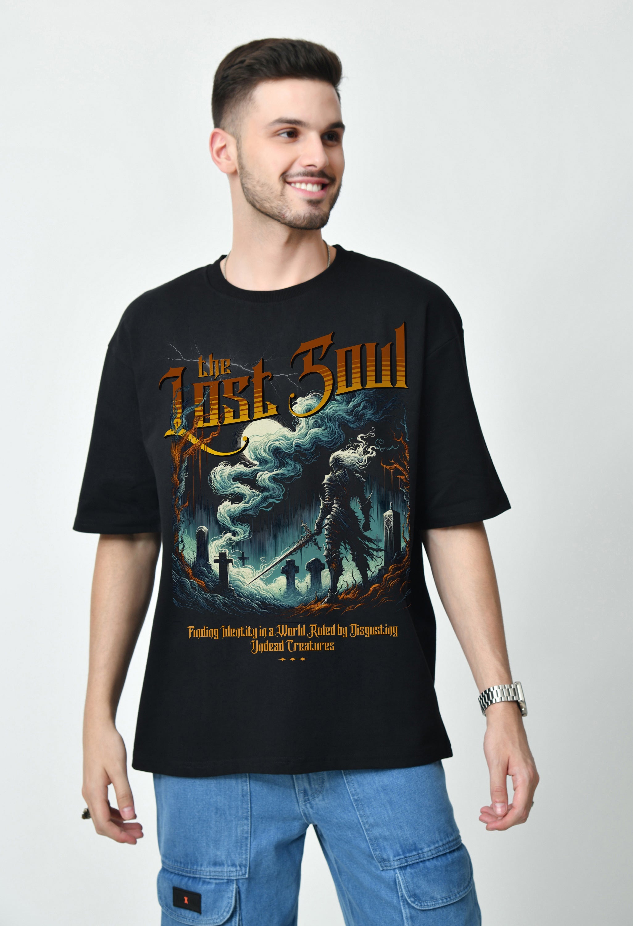 Lost Soul Black Oversize T-shirt By Offmint