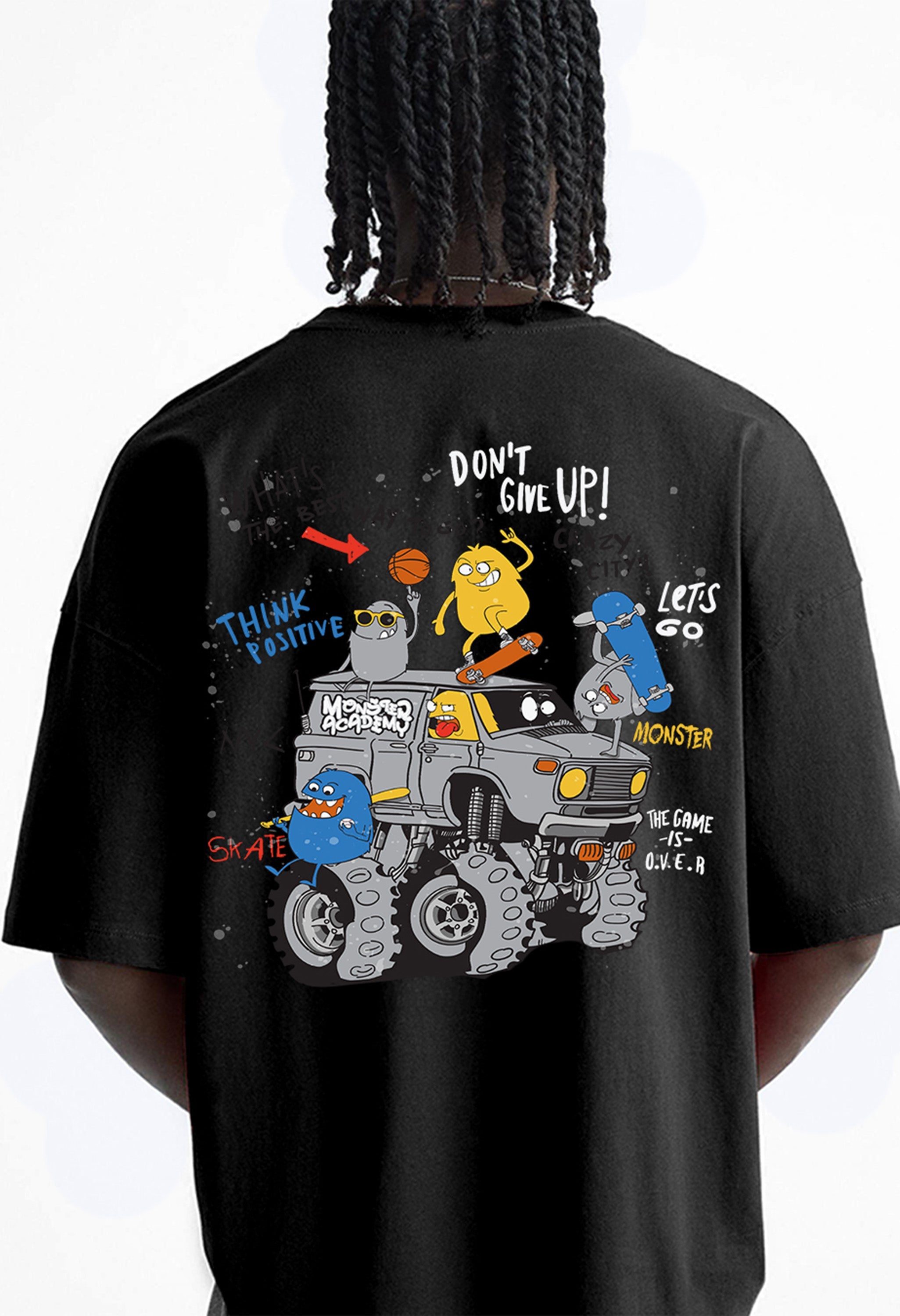 Don't Give Up Printed Oversized T-shirt By Offmint