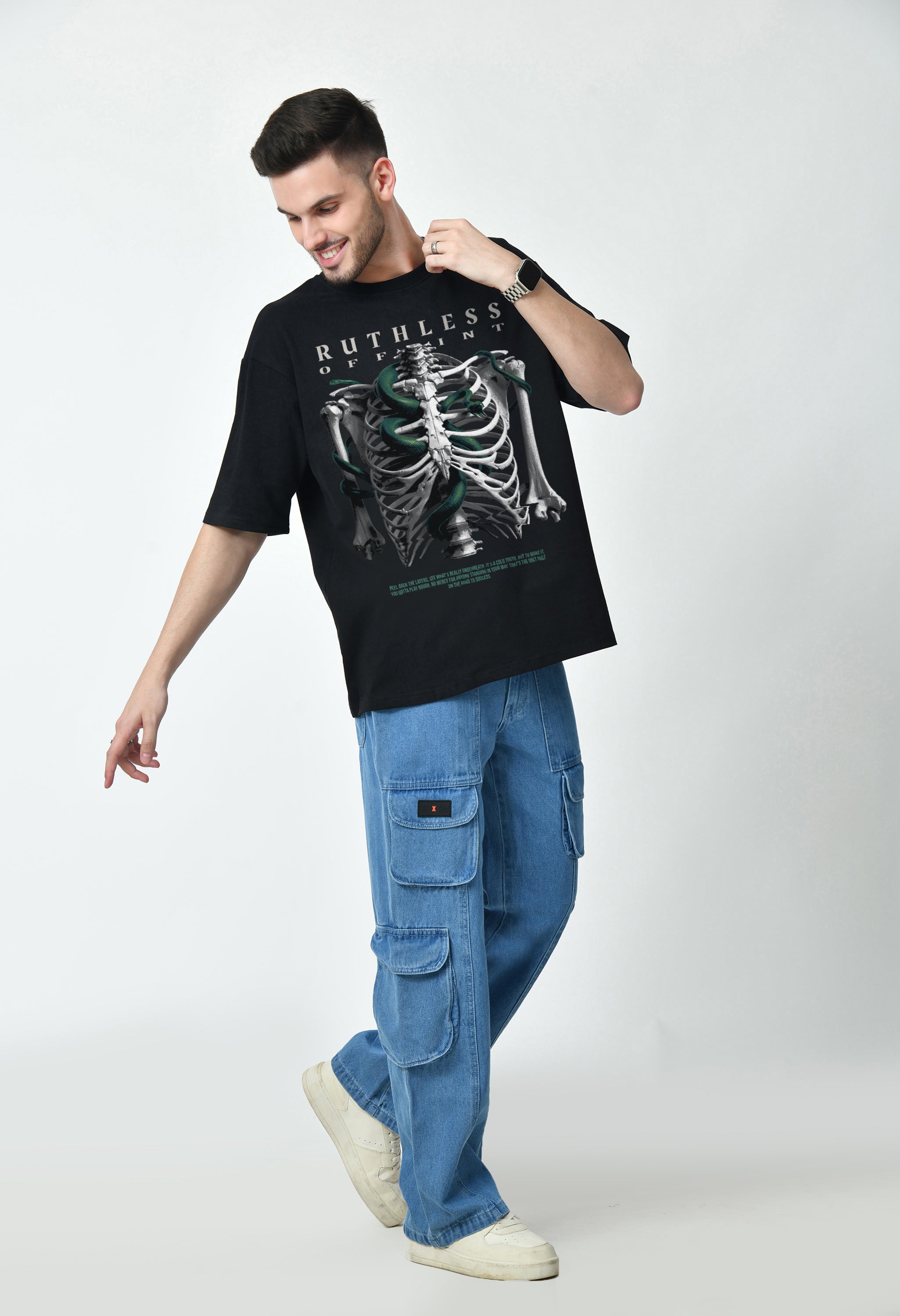 Ruthless Black Oversized T-shirt