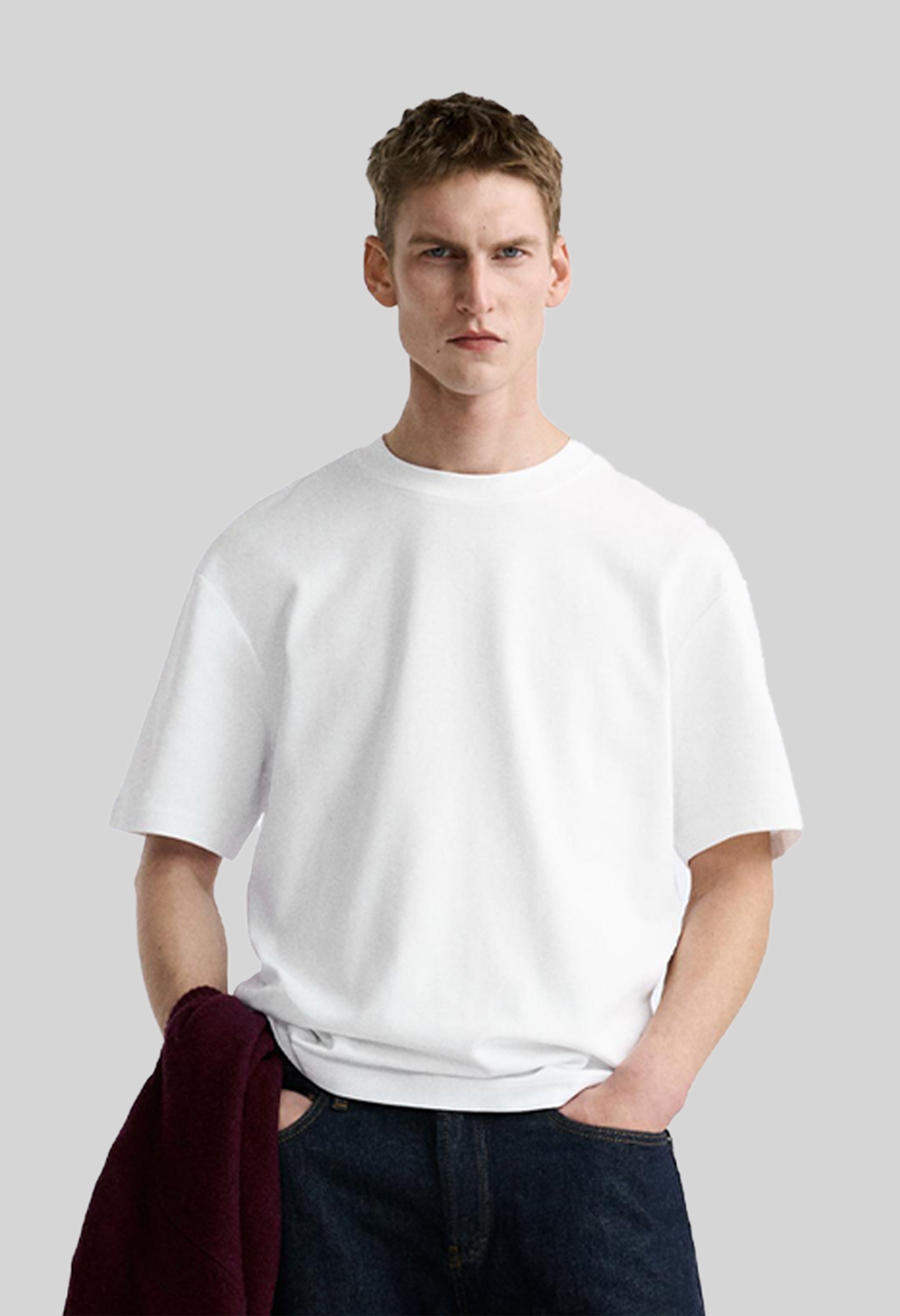 Never Say Die Printed White Oversized T-Shirt By Offmint