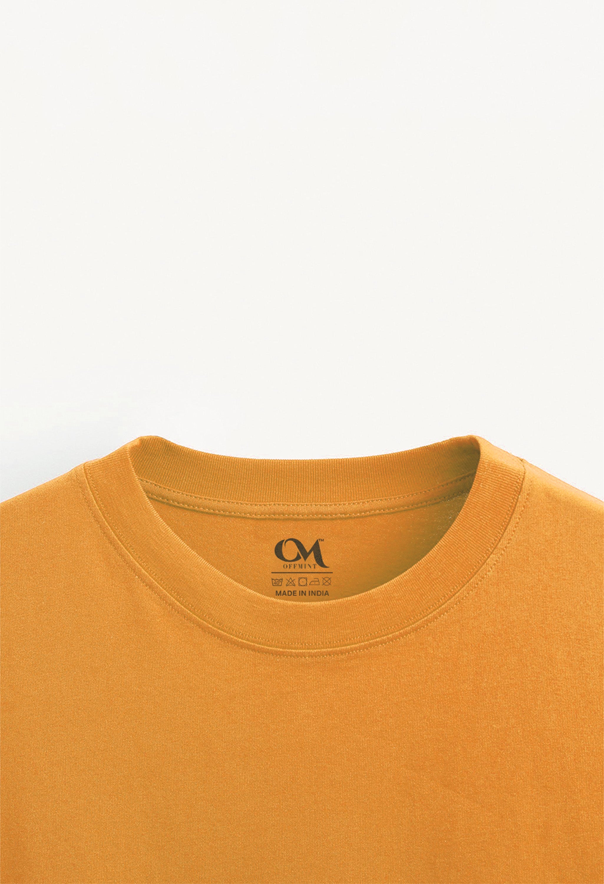 Mustard Oversized  T-shirt By Offmint