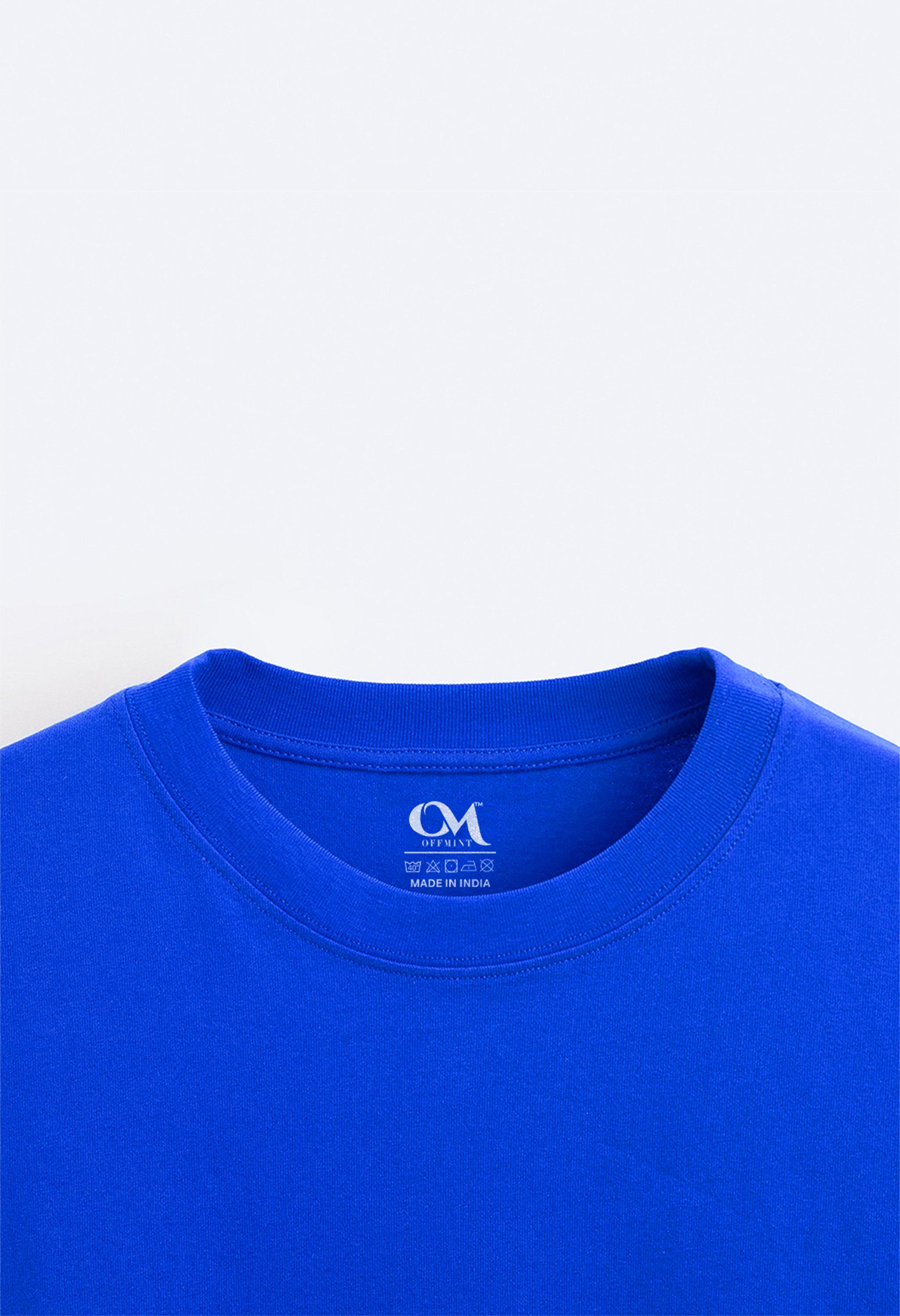 Nineteen 91 Printed Blue Oversized T-Shirt By Offmint