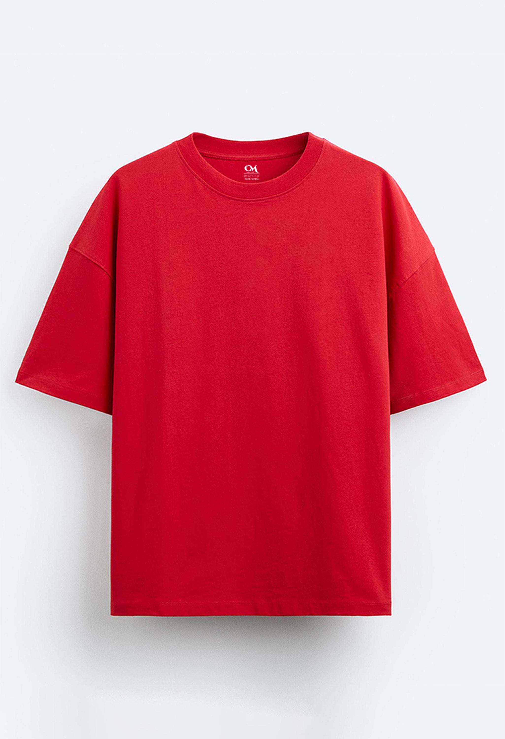 Red  Oversized  T-shirt By Offmint