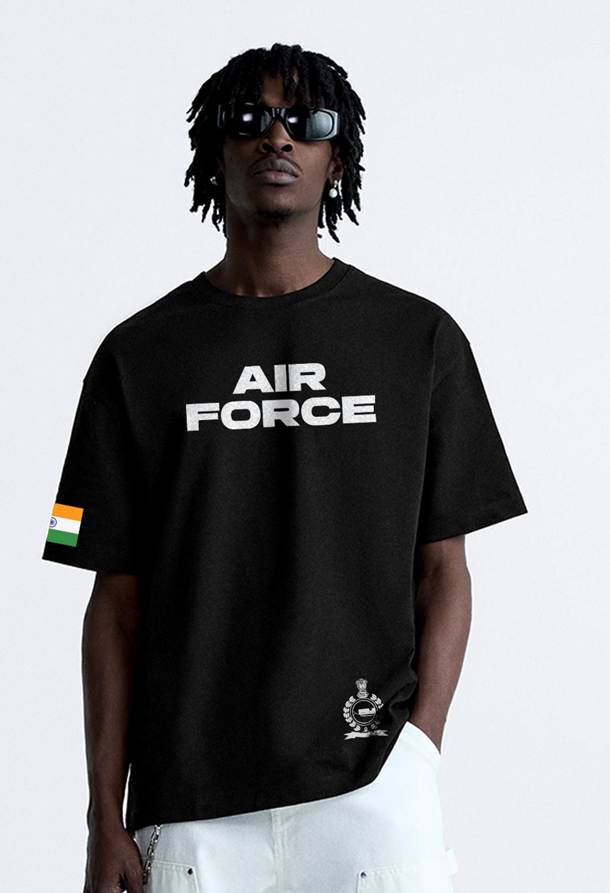 Air Force Black Oversized T-shirt By Offmint