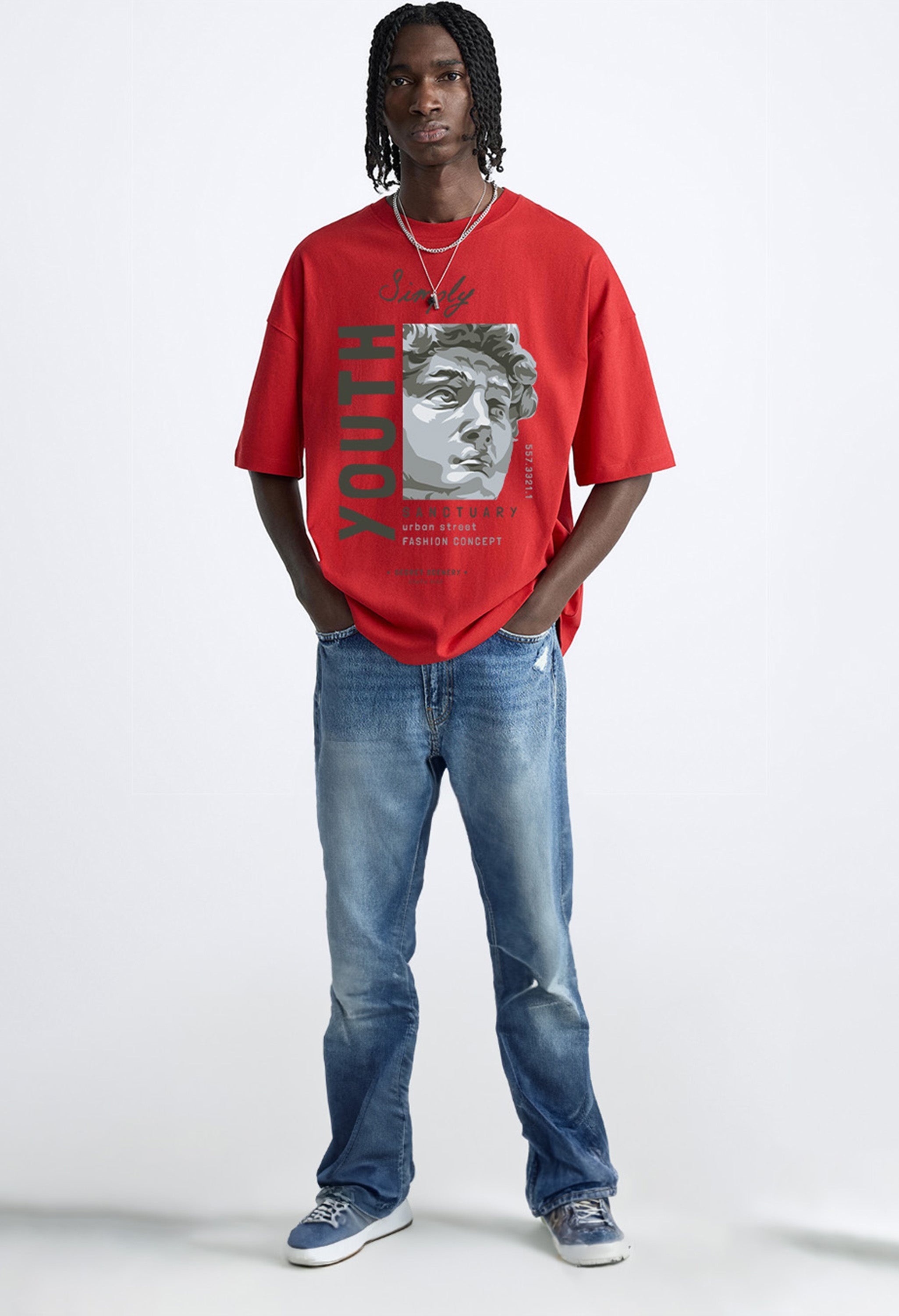 Youth Printed Oversized T-Shirt By Offmint