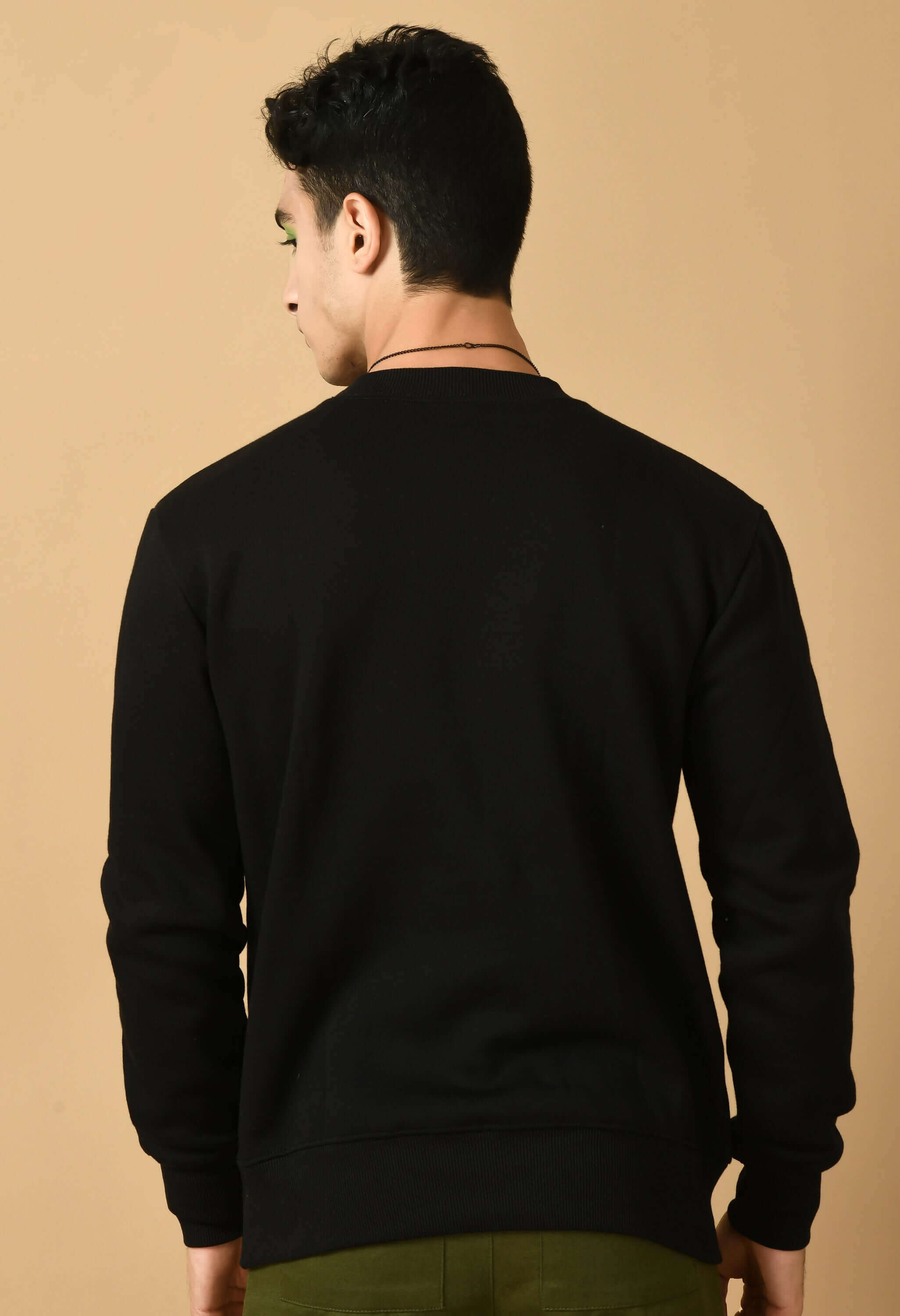 Black nameless printed sweatshirt by offmint