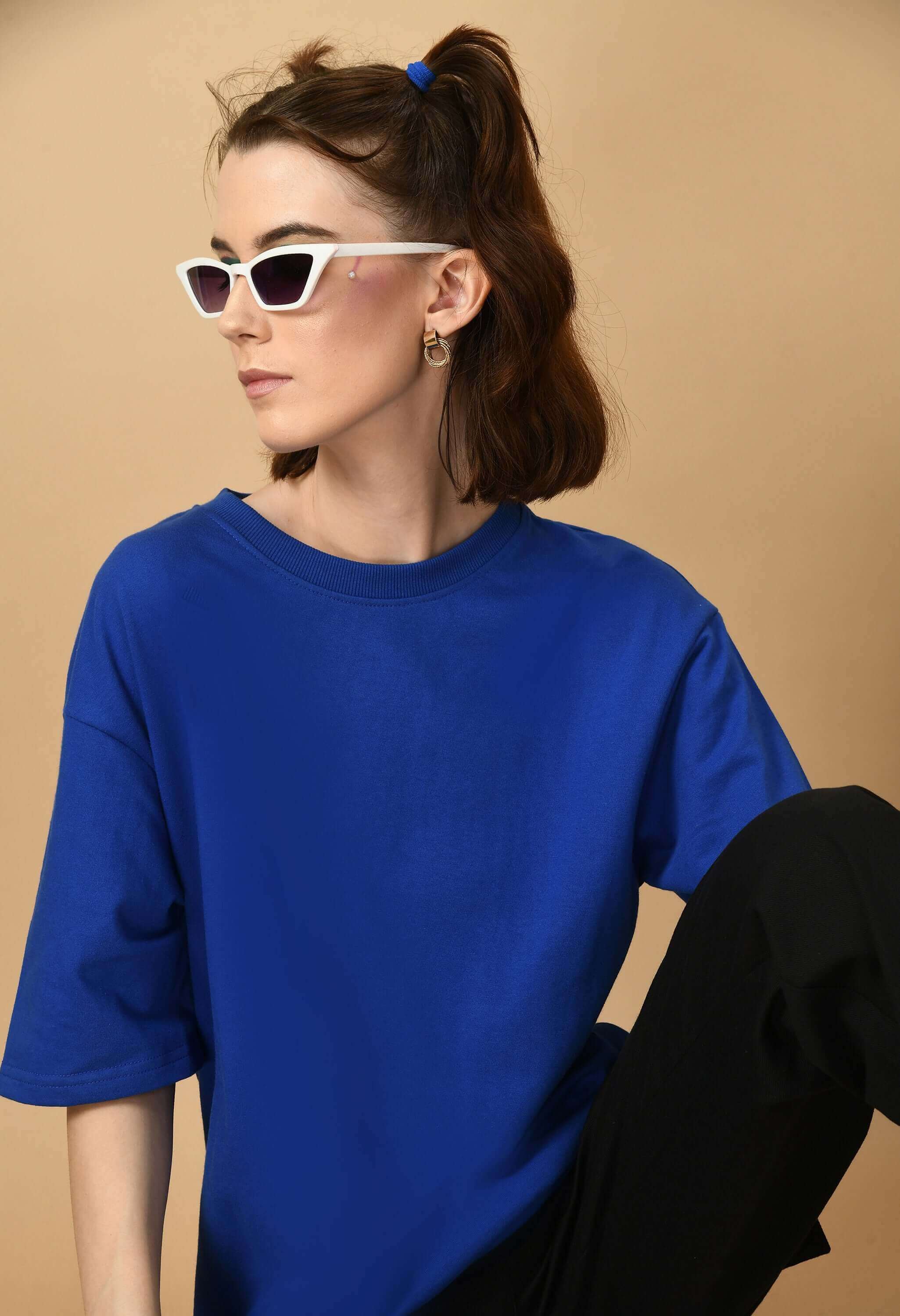 Blue color plain t-shirt 