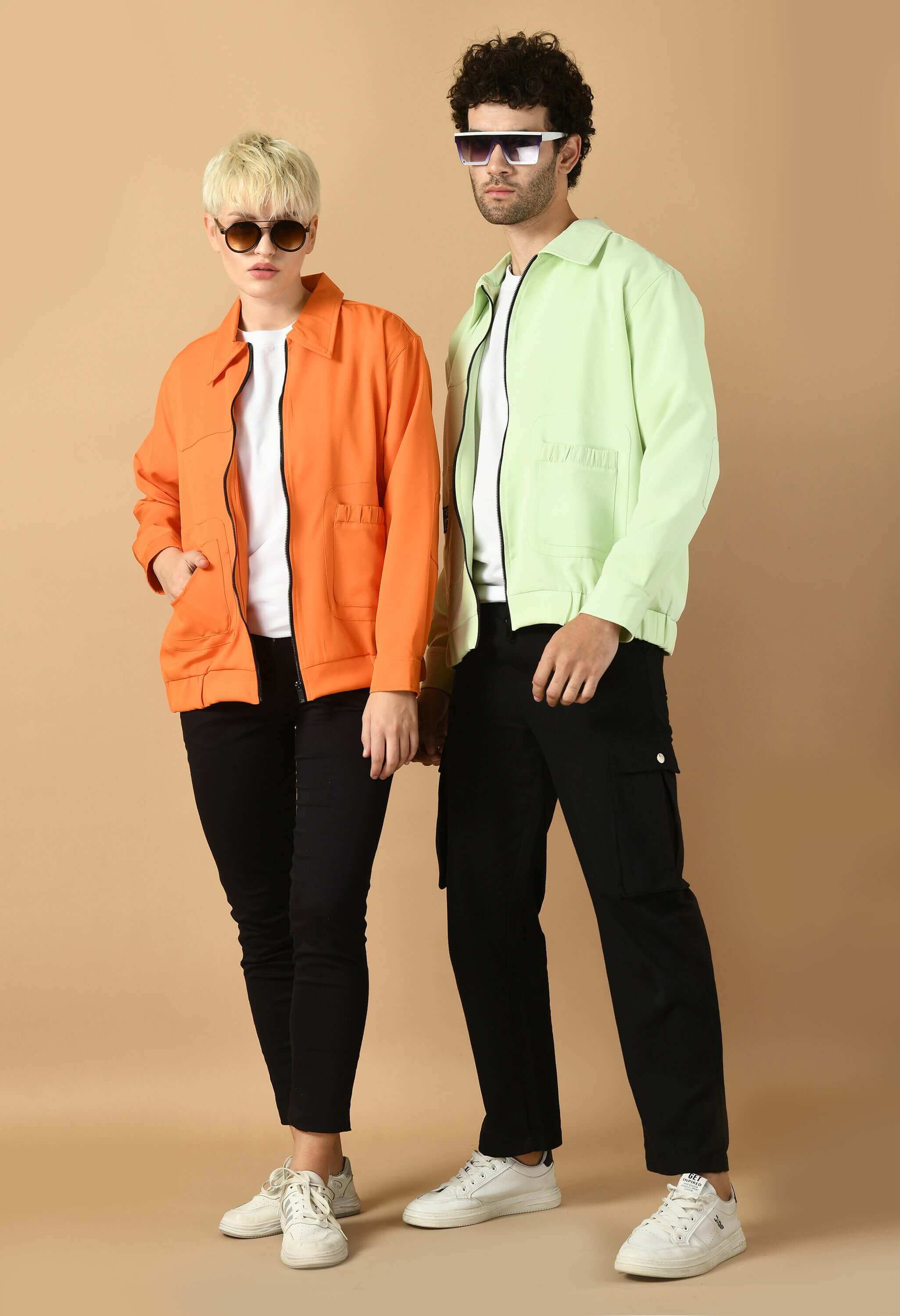 Bomber jacket women's orange color