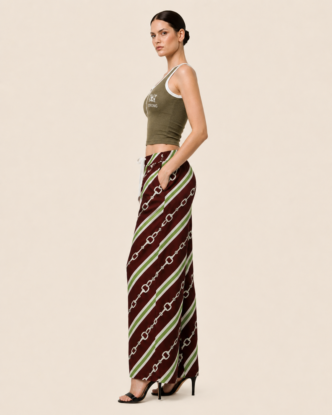 Royal Harness Stripe Print