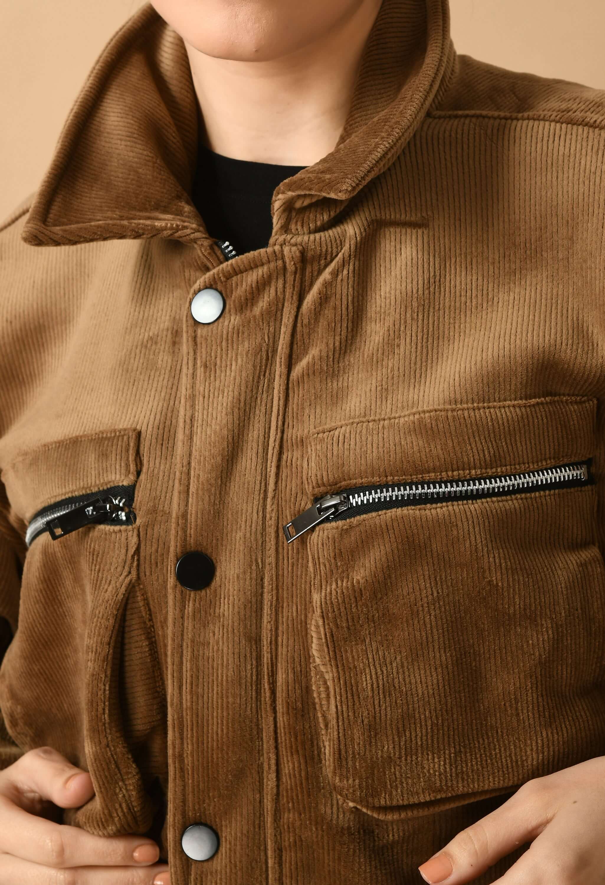 Brown Corduroy Jacket By Offmint