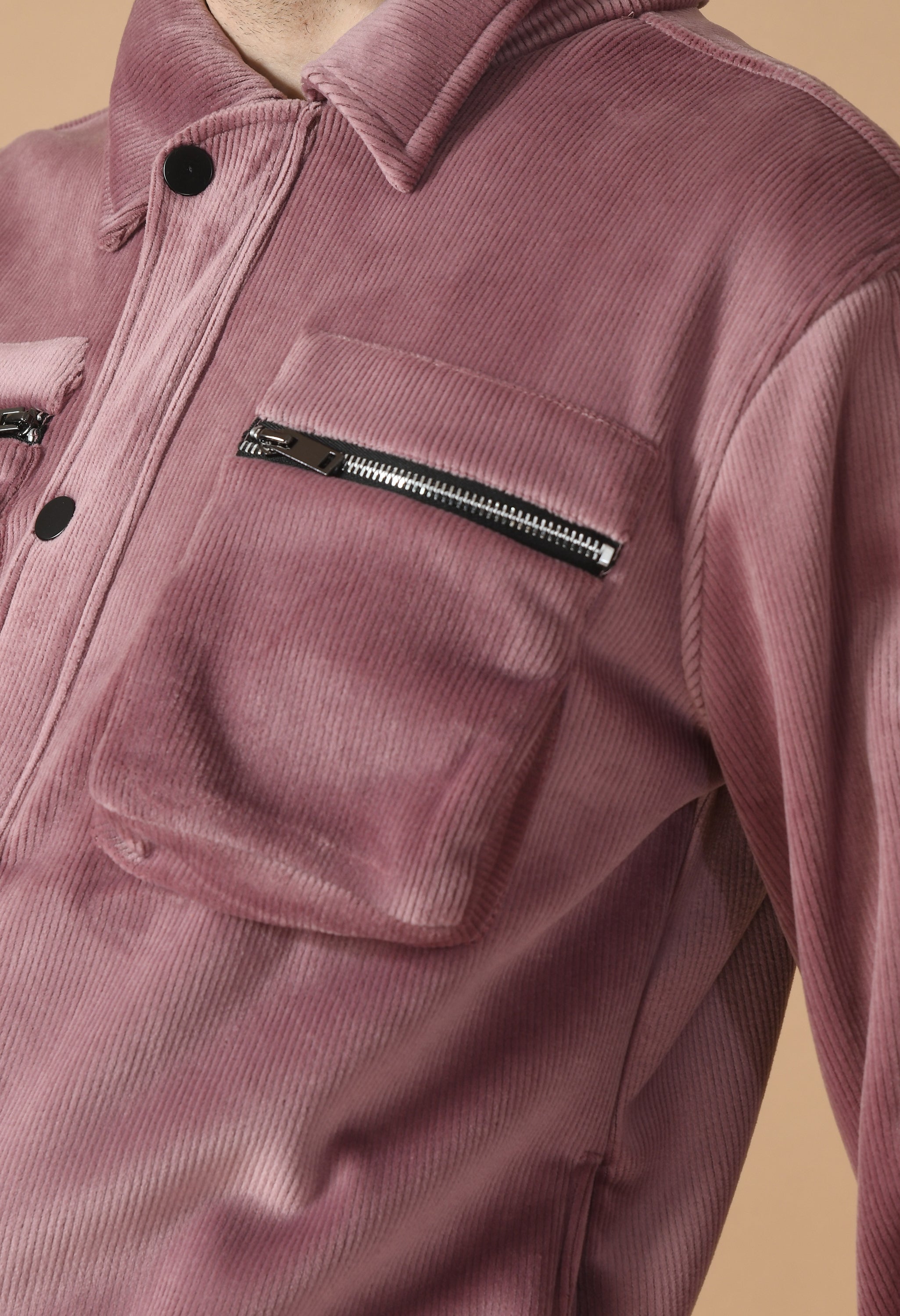 Mauve Corduroy Jacket By Offmint