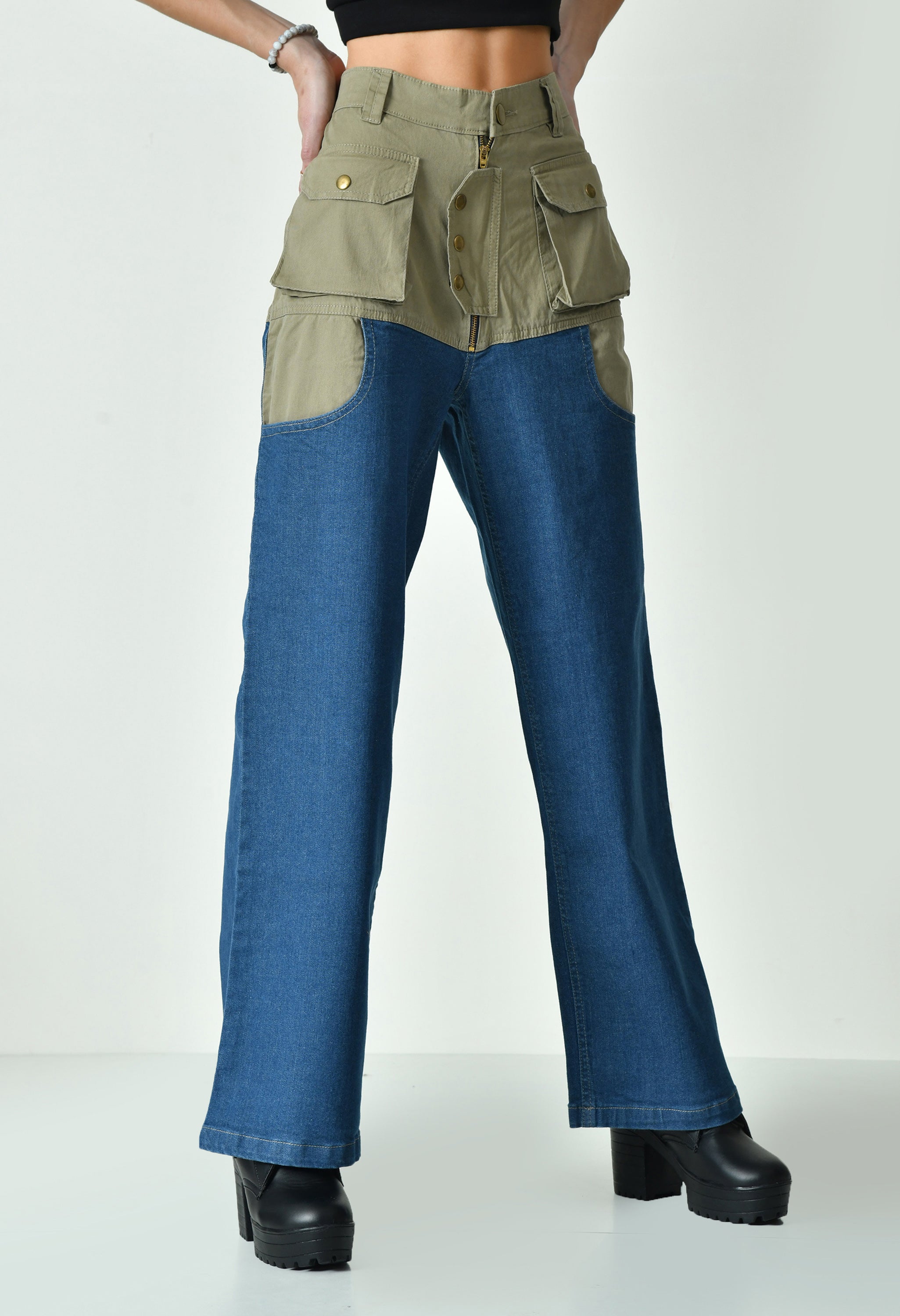 Dual-Color Jeans