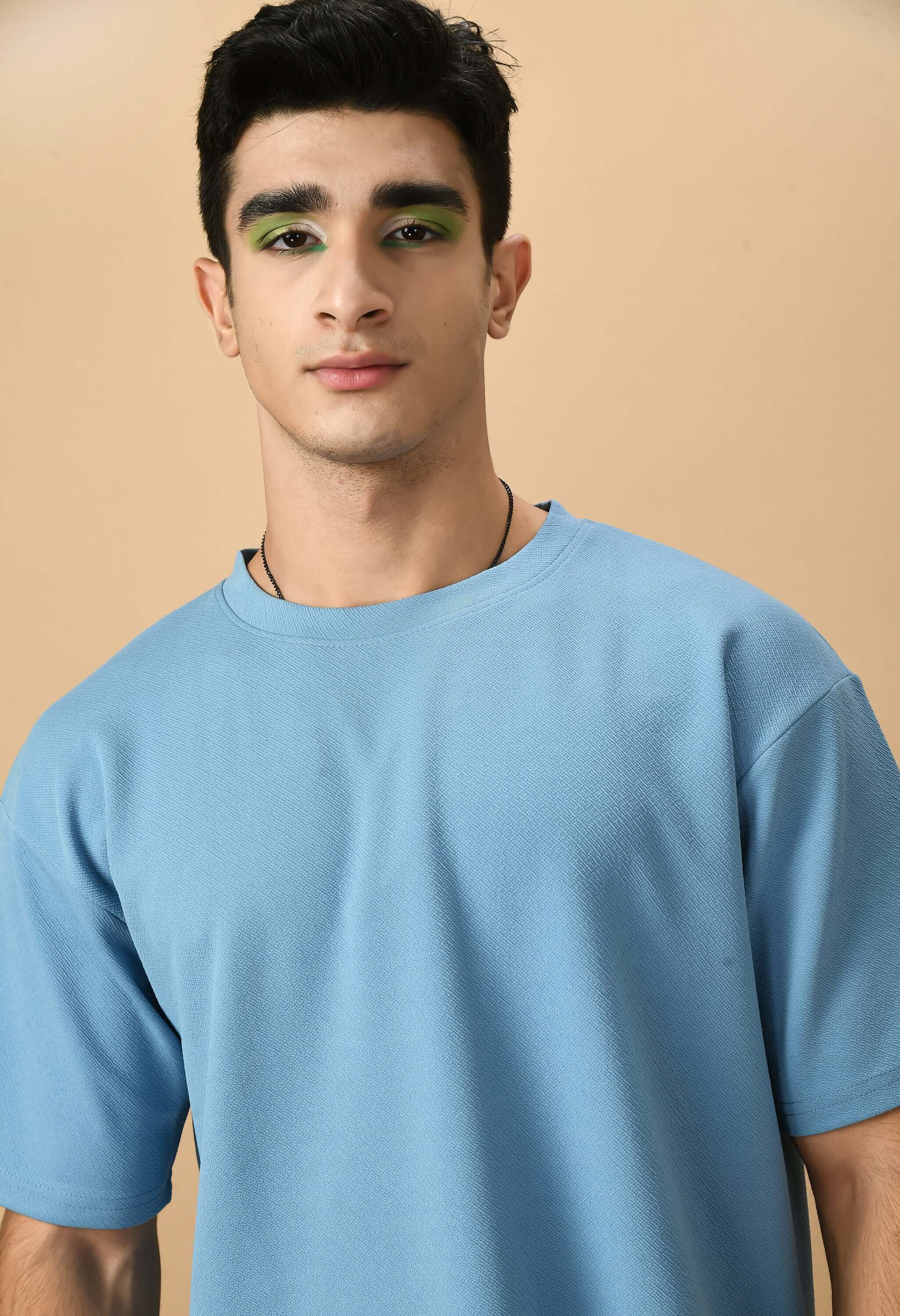 Sky Blue T-shirt Co-ord Set By Offmint