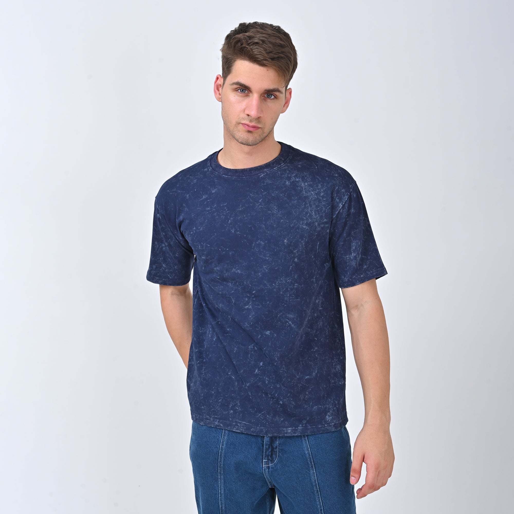Midnight Acid-Wash Oversized T-shirt
