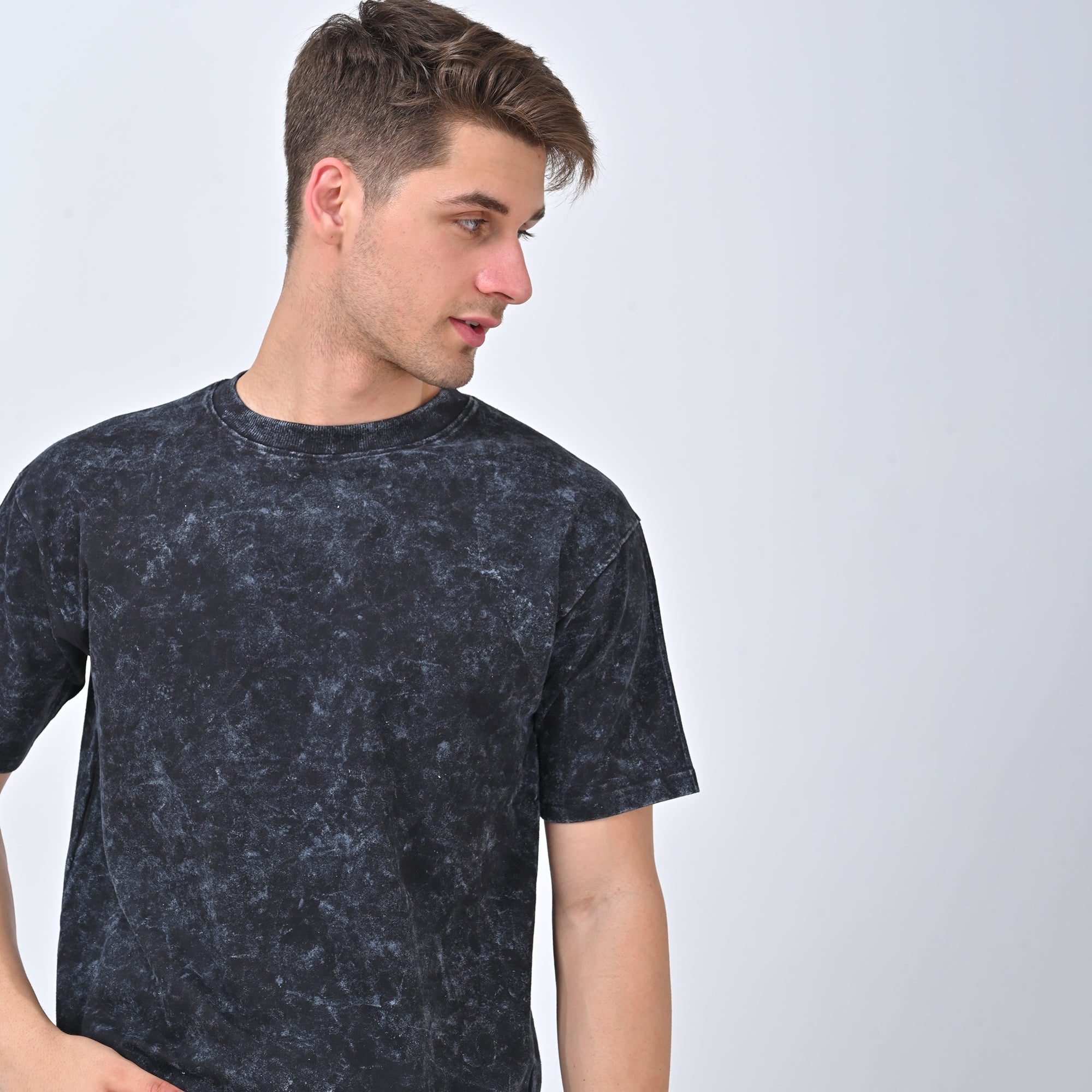Acid Wash Black Oversized T-shirt