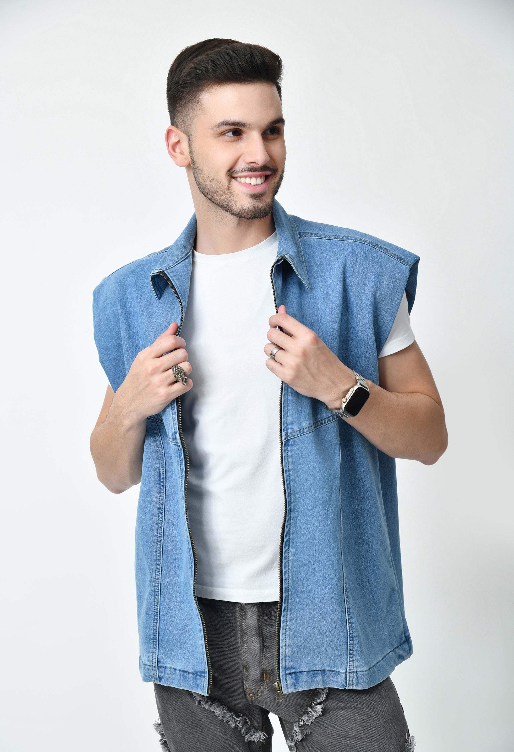 Half-Sleeve Zip-Up Jacket