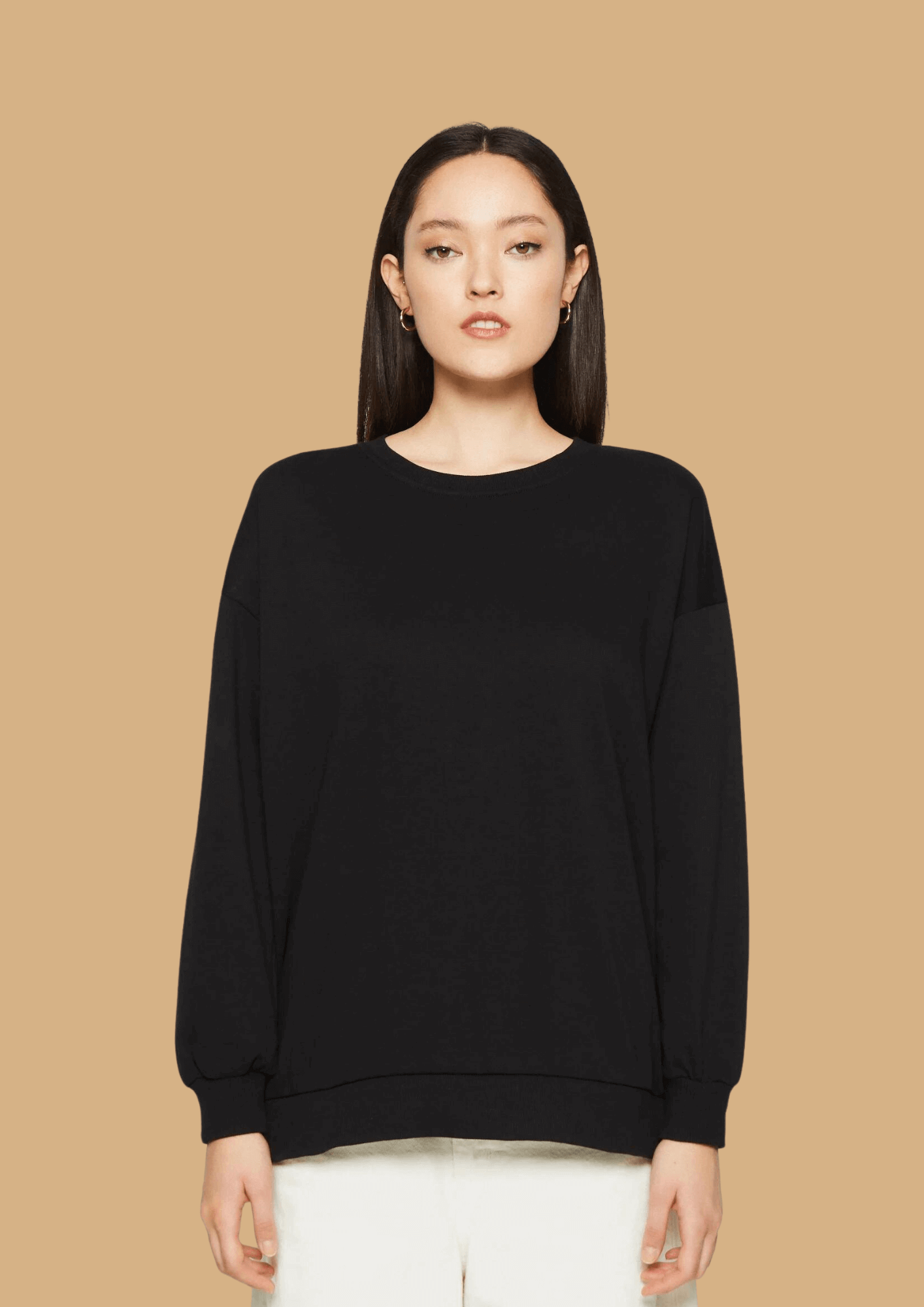 False hope printed black color sweatshirt 