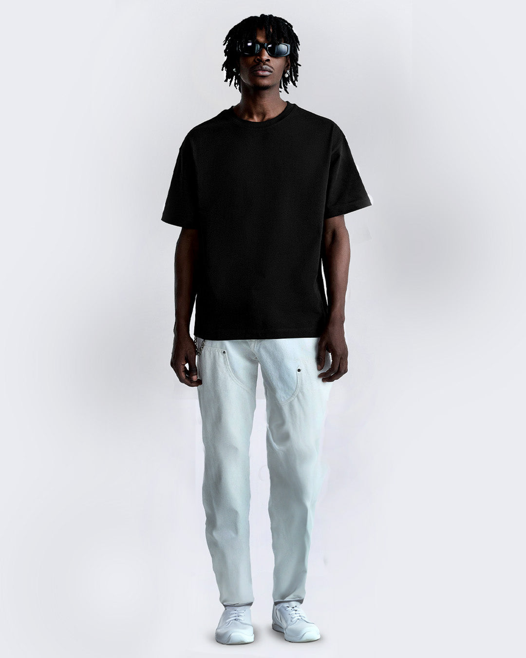 Eternity Printed Black Oversized T-Shirt By Offmint