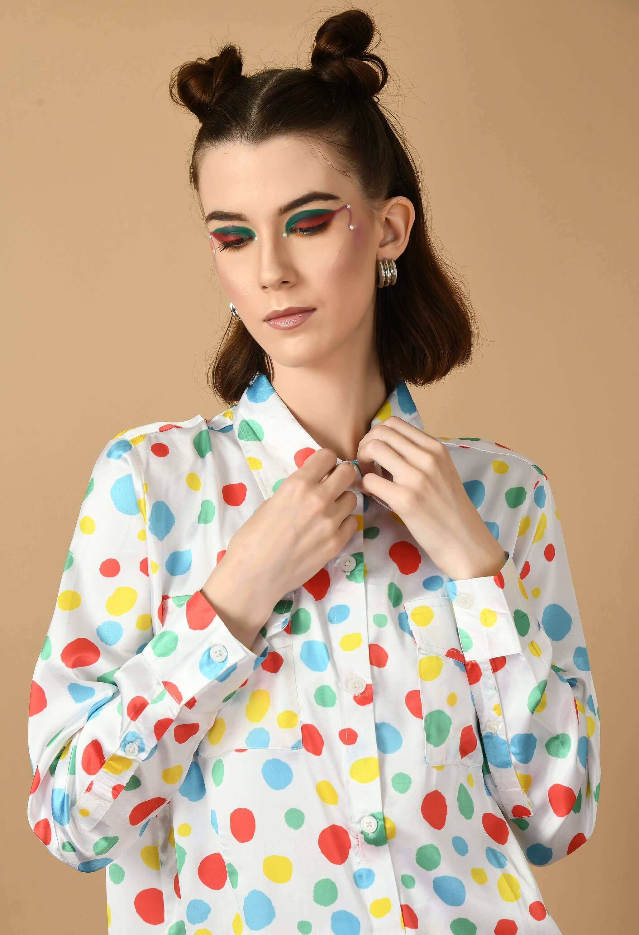 Multicolor_polka_dots_white_color_women_s_co-ord_set_
