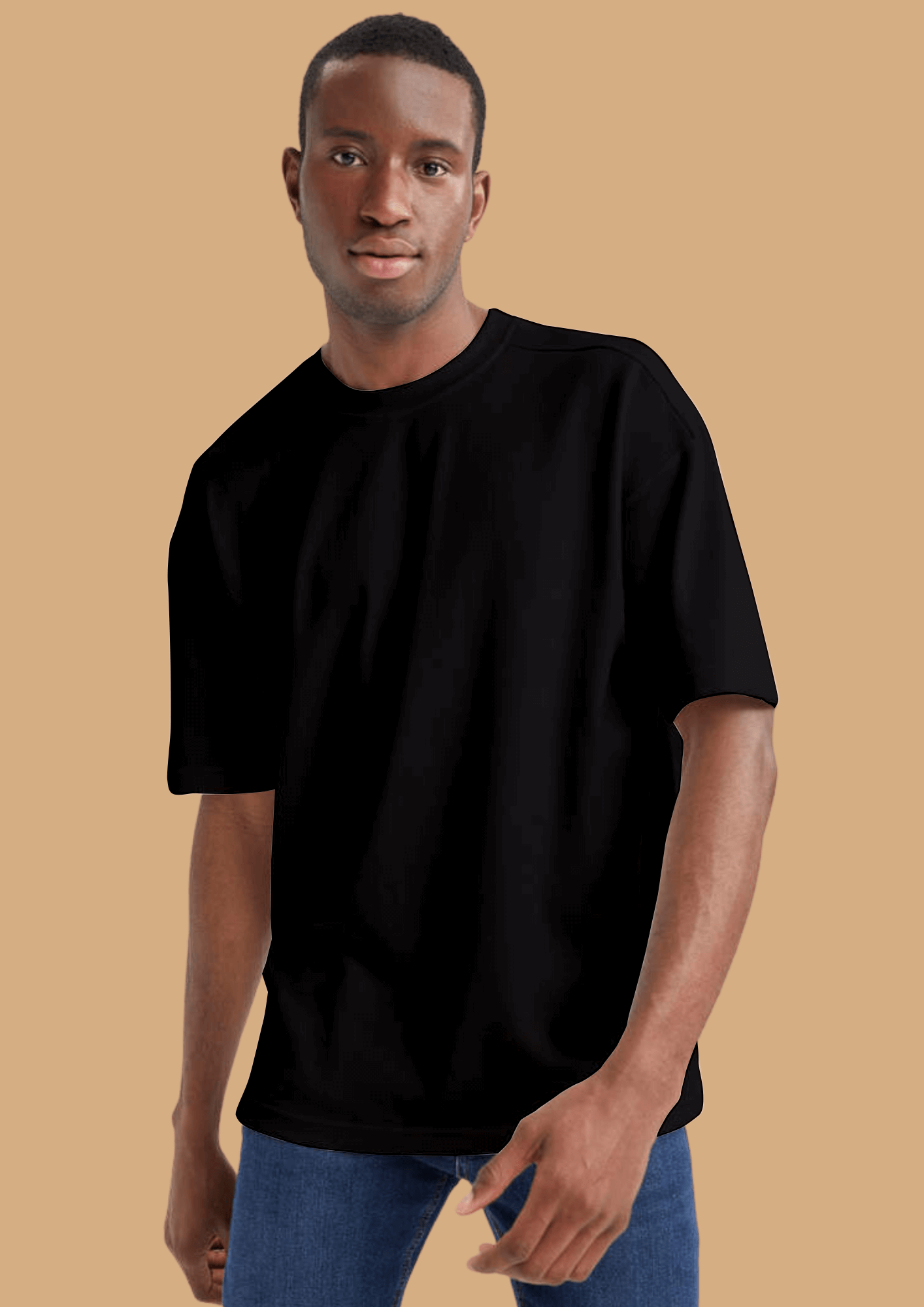 Nameless printed black color oversized t-shirt 