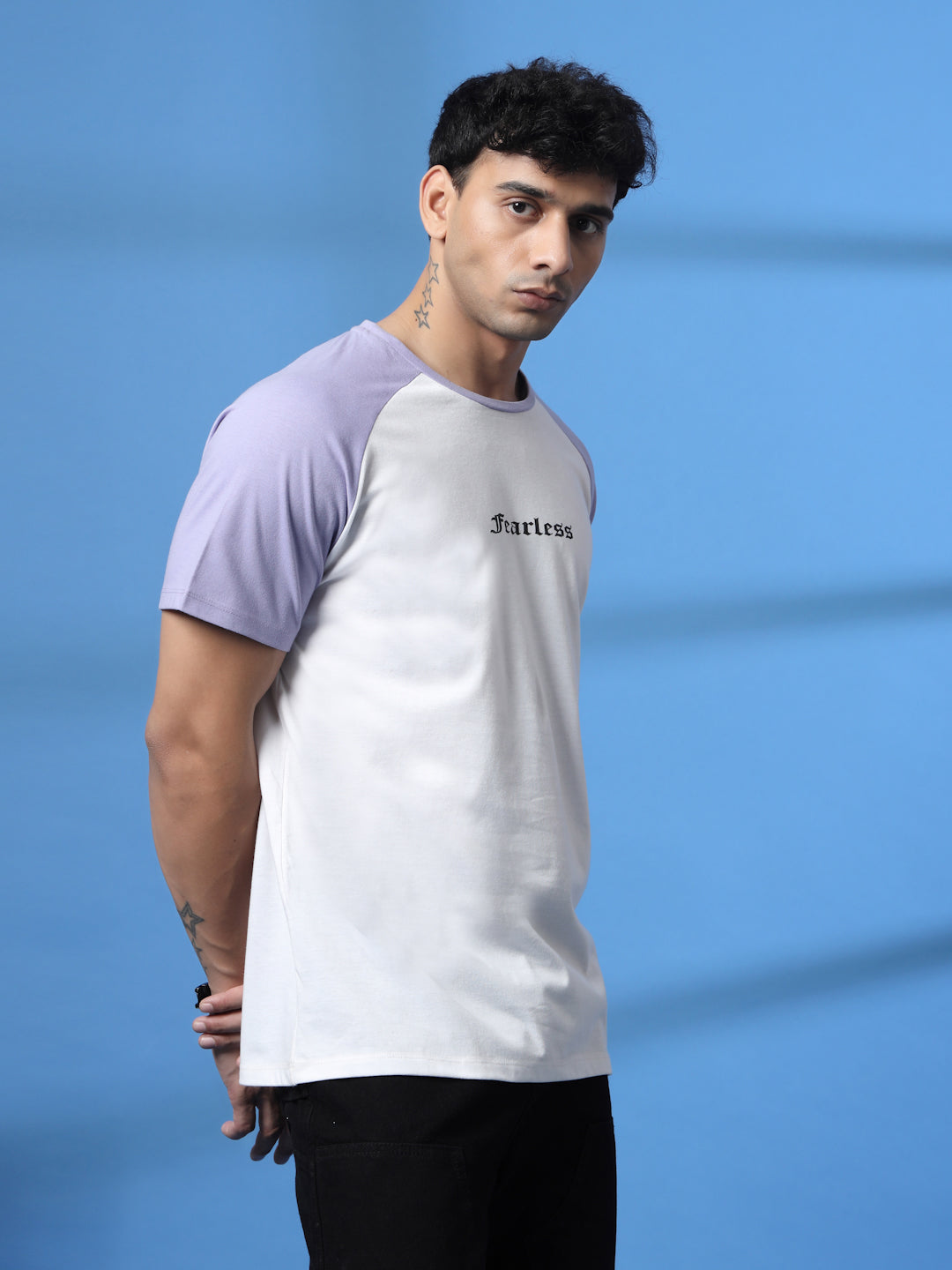 Men Printed White Drop Shoulder Oversized T-shirt