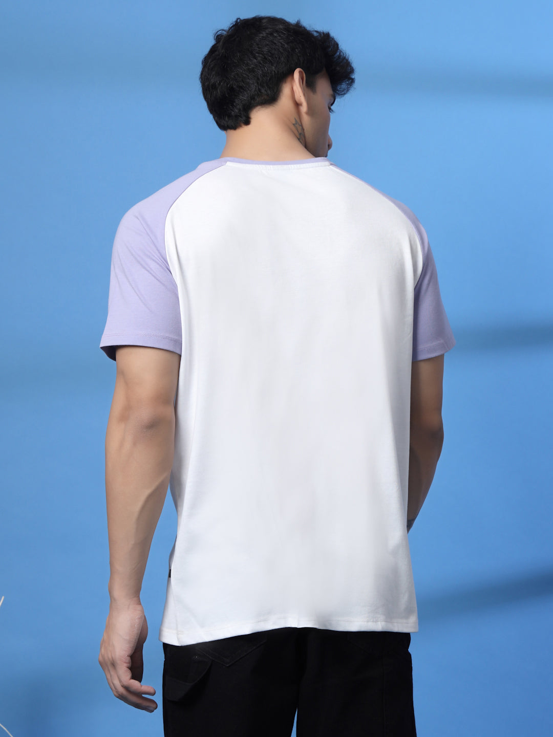 Men Printed White Drop Shoulder Oversized T-shirt