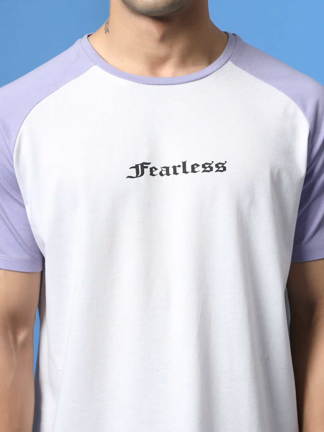 Men Printed White Drop Shoulder Oversized T-shirt