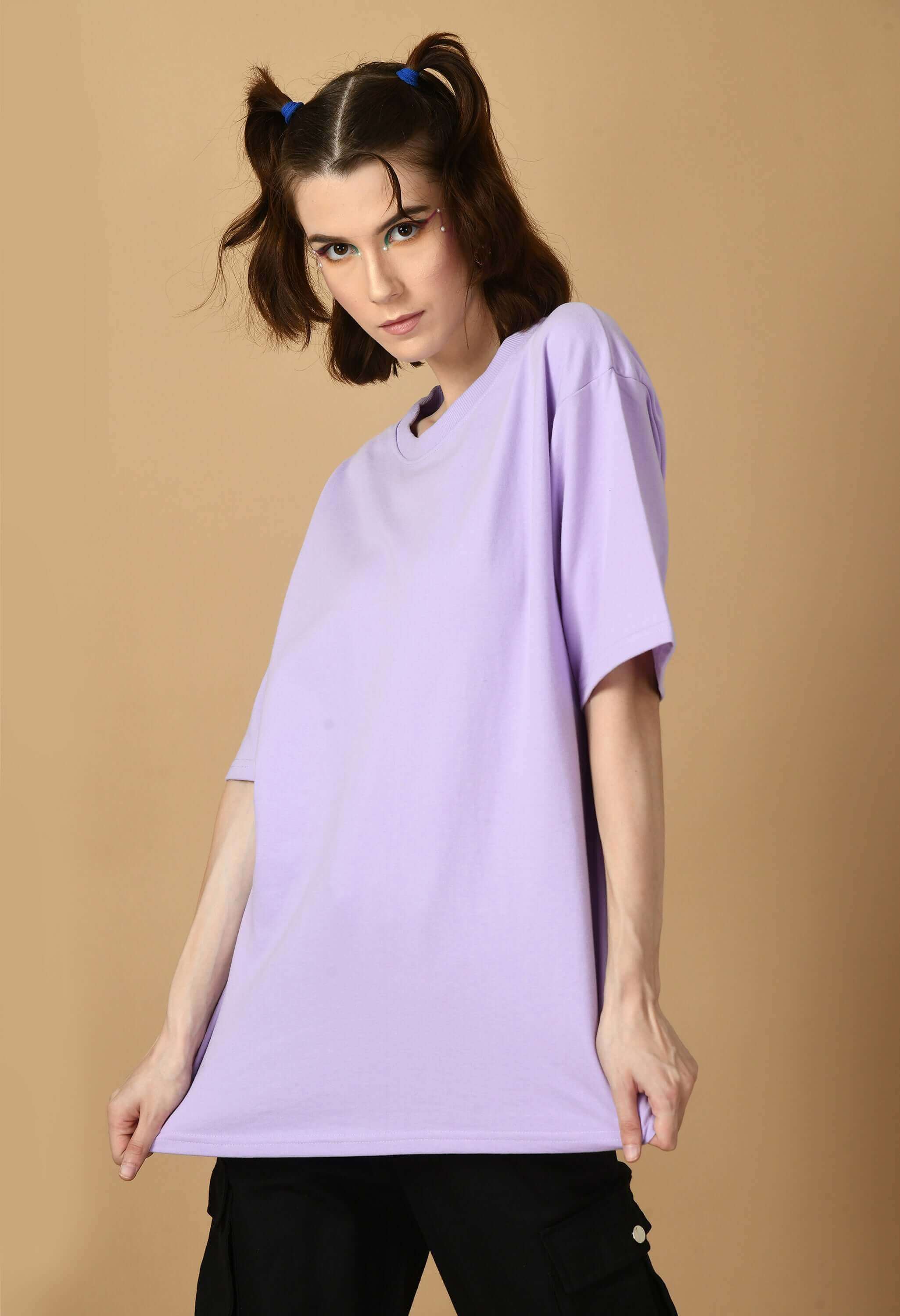 Plain lavender oversized t-shirt by offmint