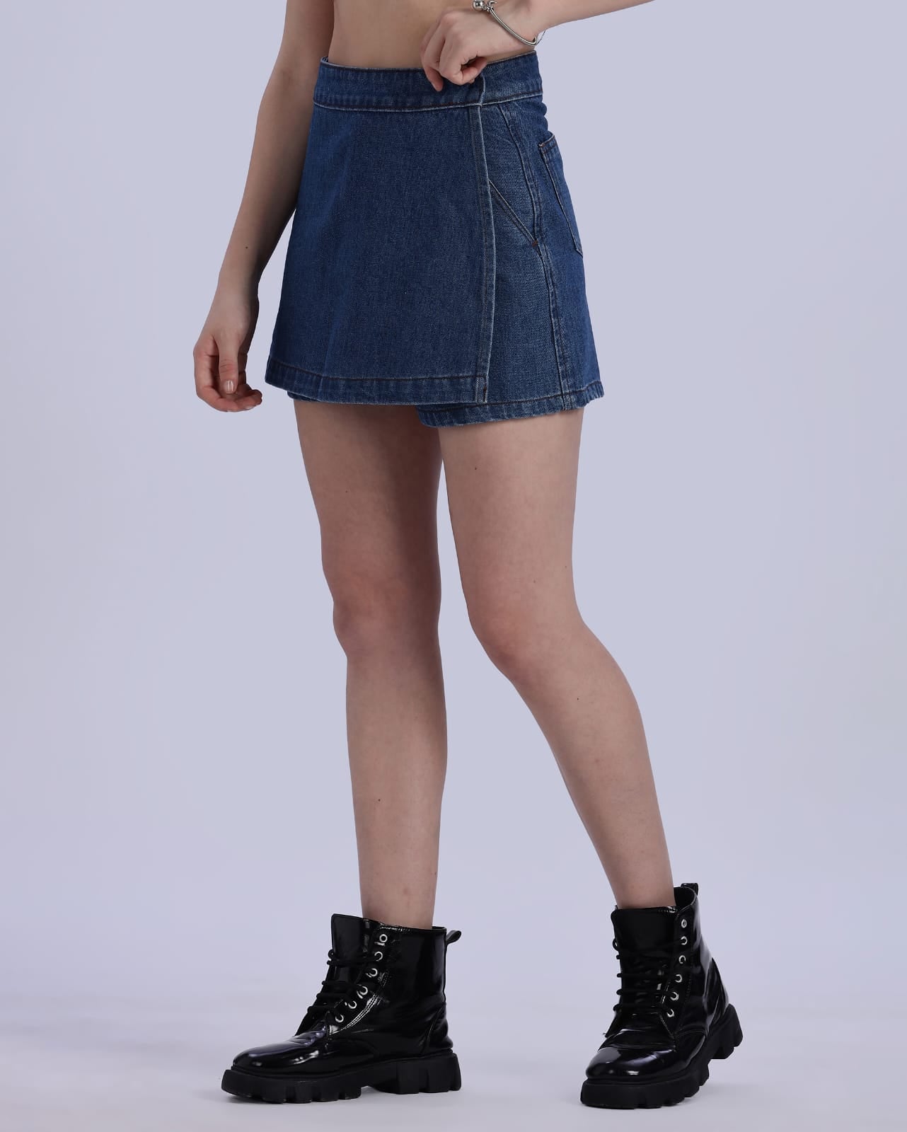 Mid Blue Women's Skort