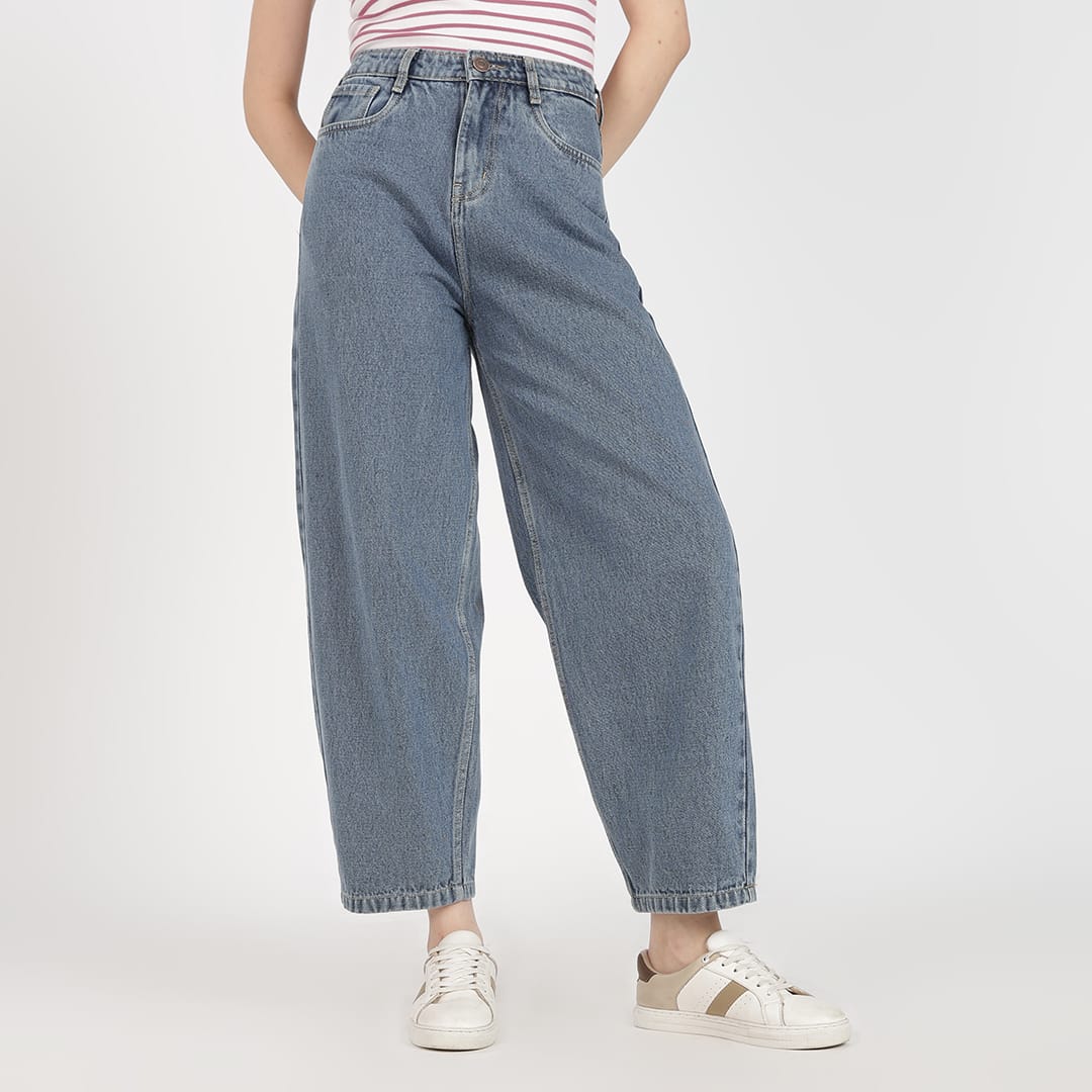 Slate Blue Women's Mom Fit