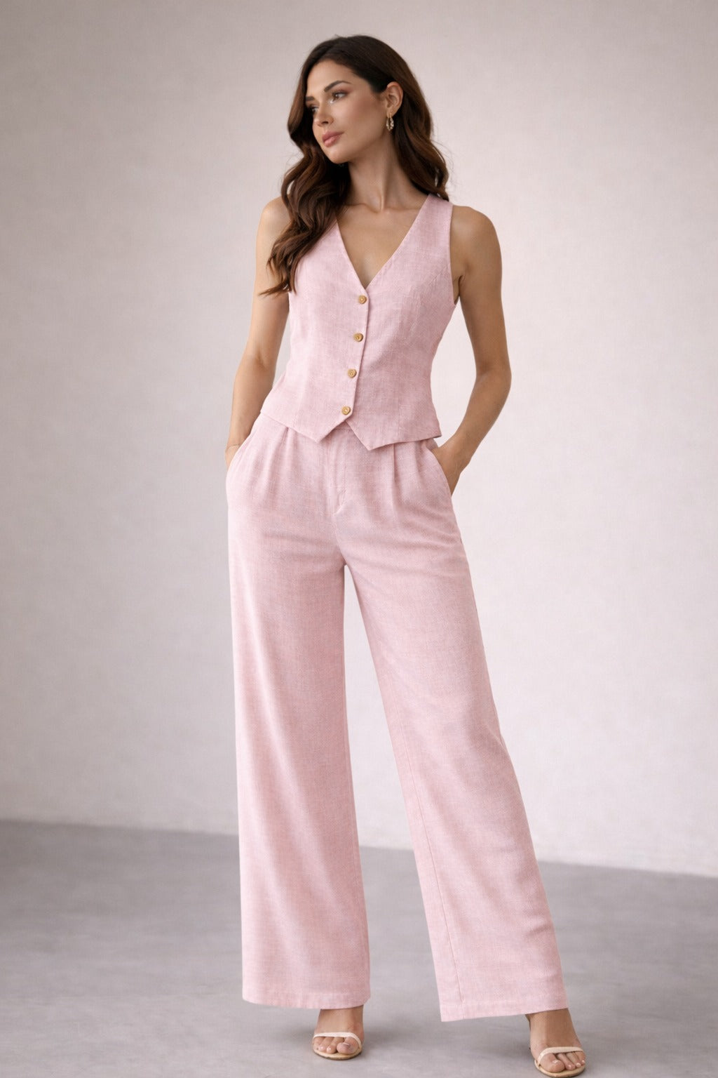 Linen Harmony Pink Co-ords
