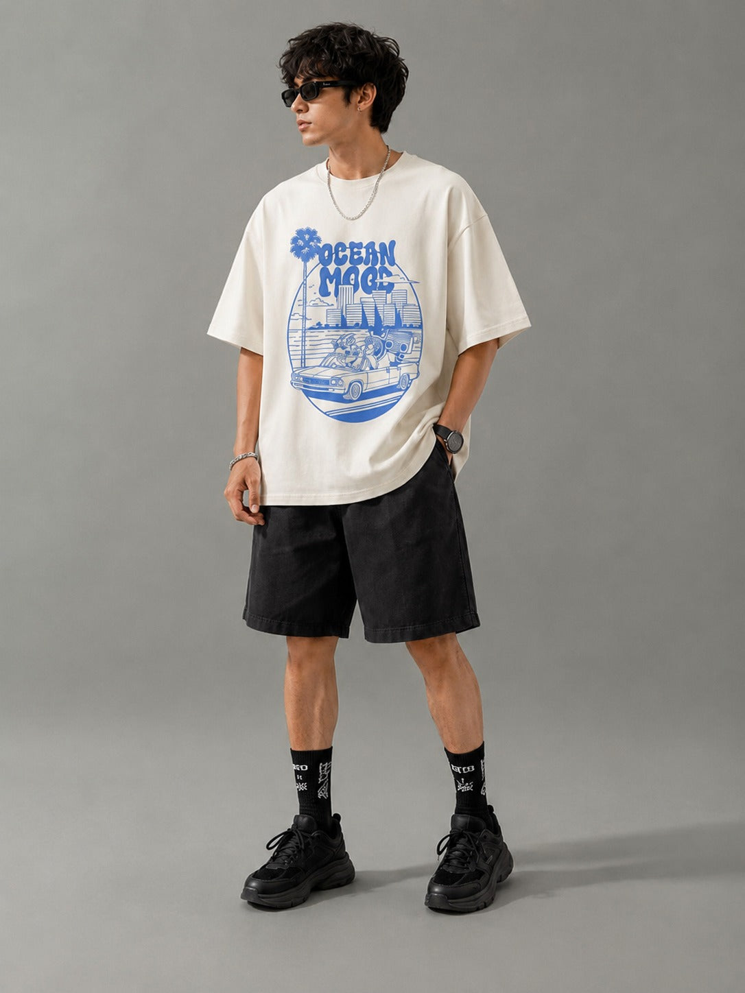 Ocean Mood Oversized Graphic T-Shirt