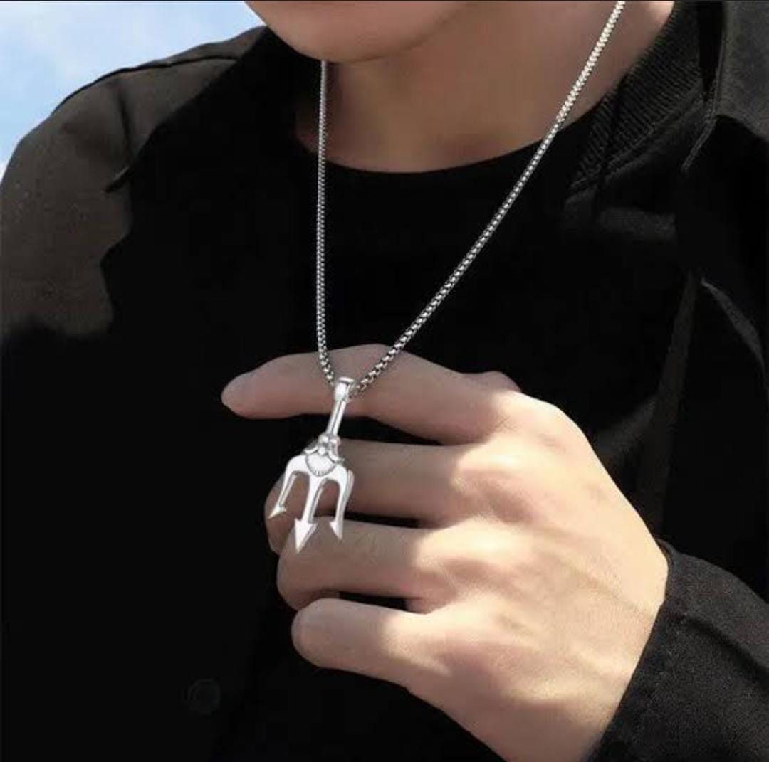 Greek Mythology Inspired - Poseidon's Trident Pendant Necklace - Unisex By Offmint