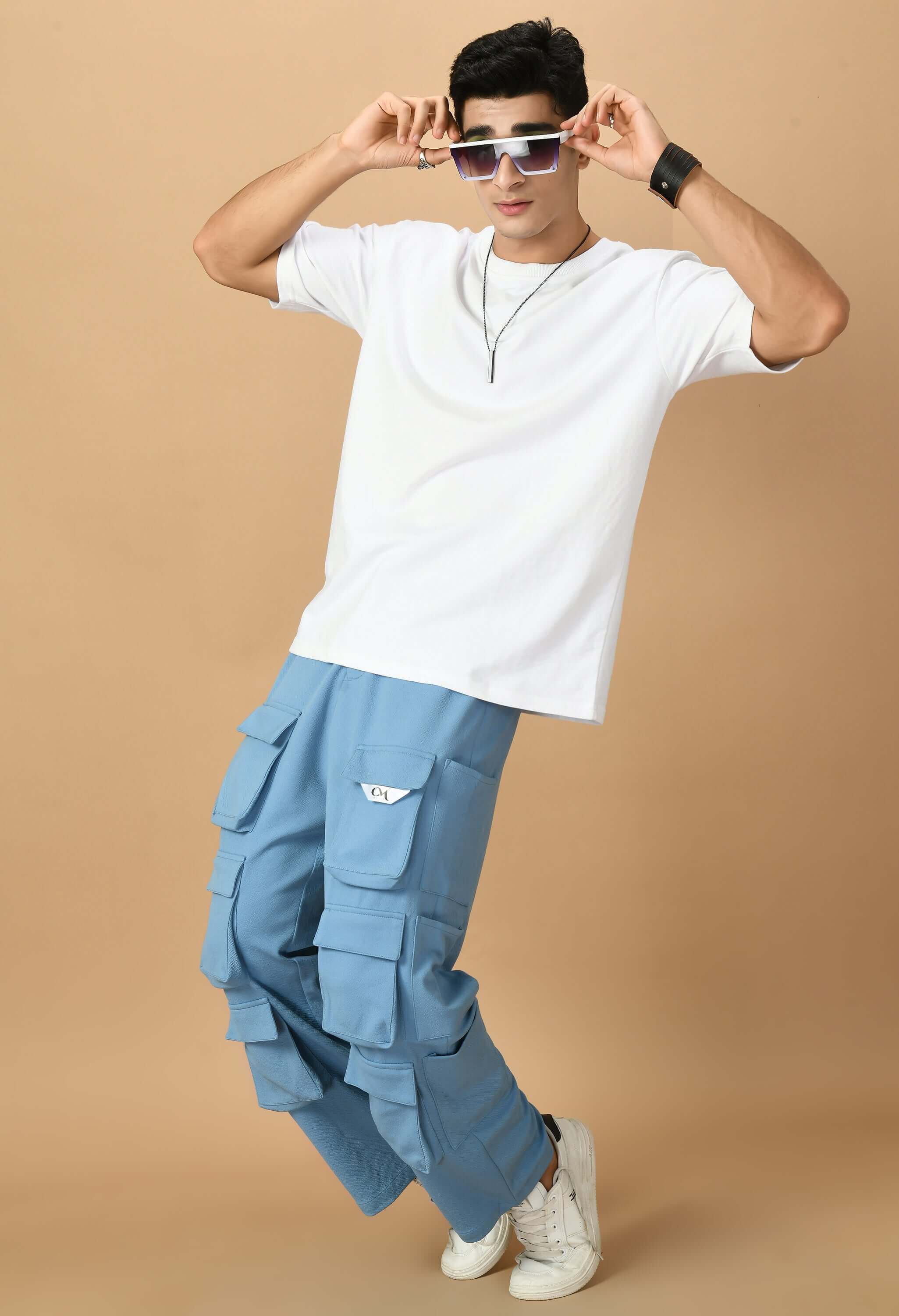 White color printed oversized t-shirt