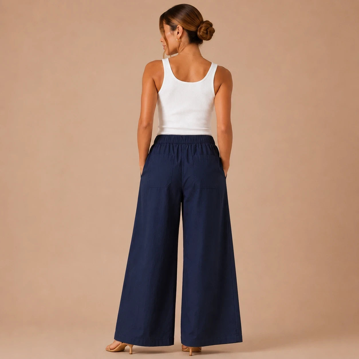 Midnight Flow Wide-Leg Trousers