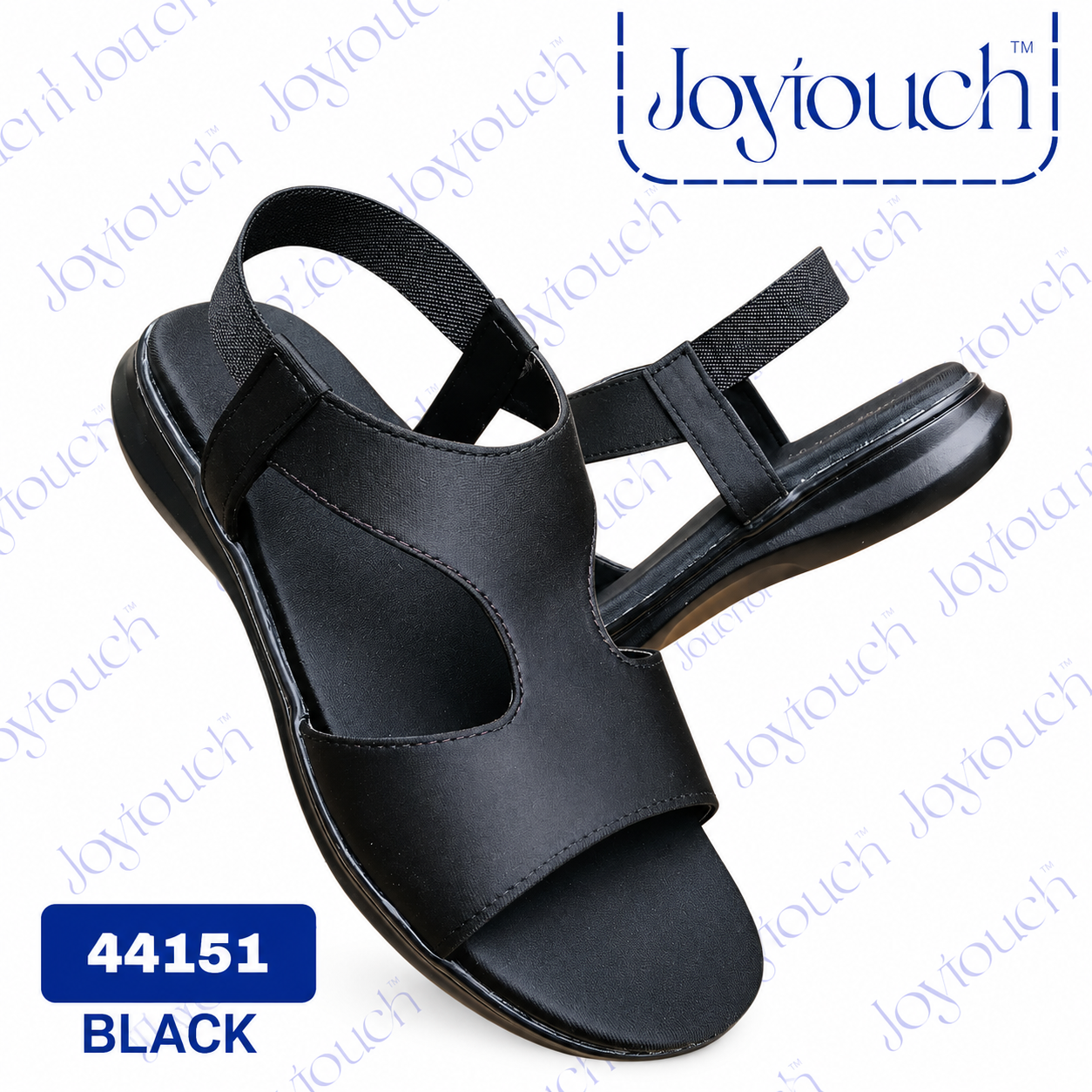 Joytouch Black Flat Sandals 44151