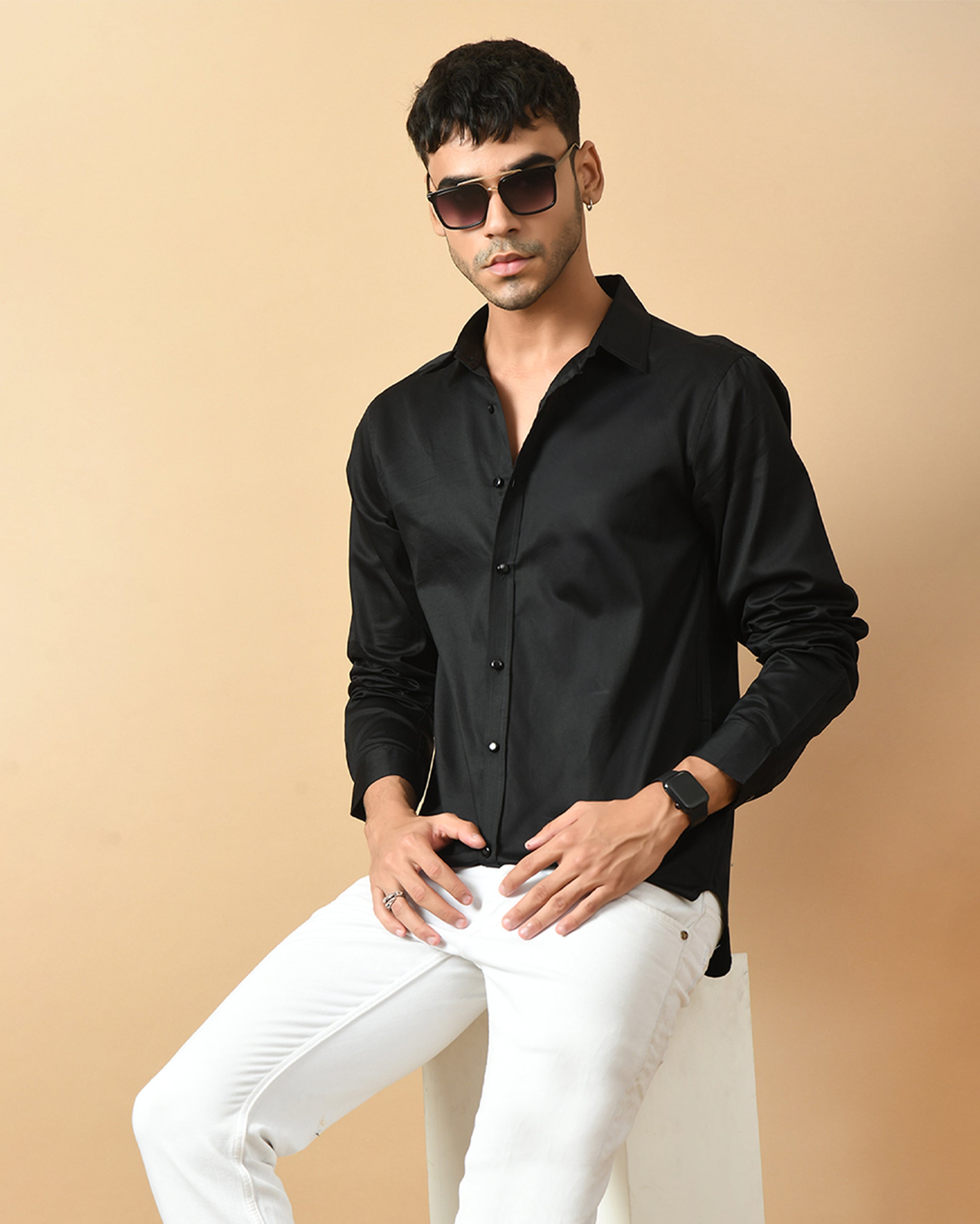 Black ClubWear Shirt By Offmint