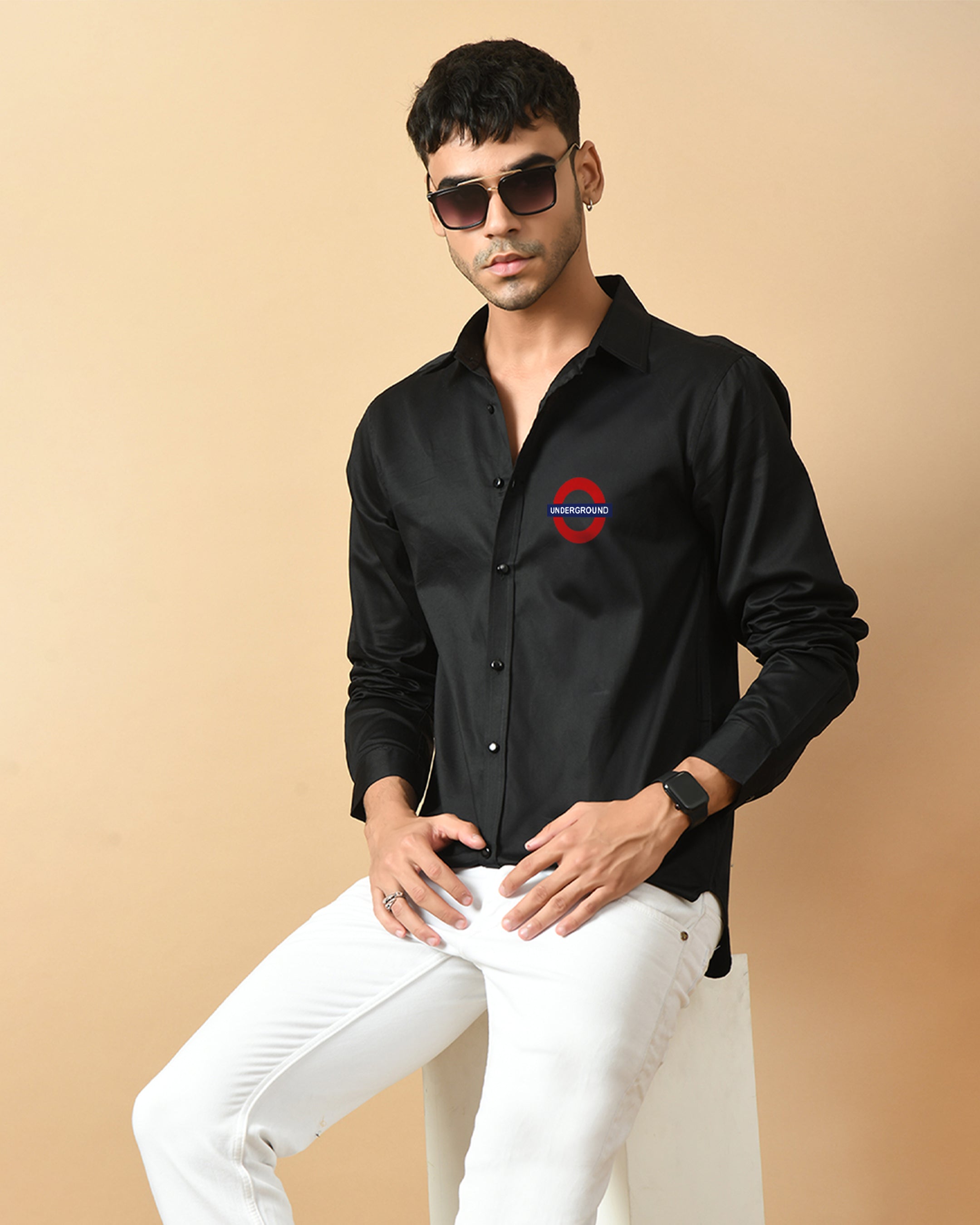 Underground Printed Black Shirt By Offmint