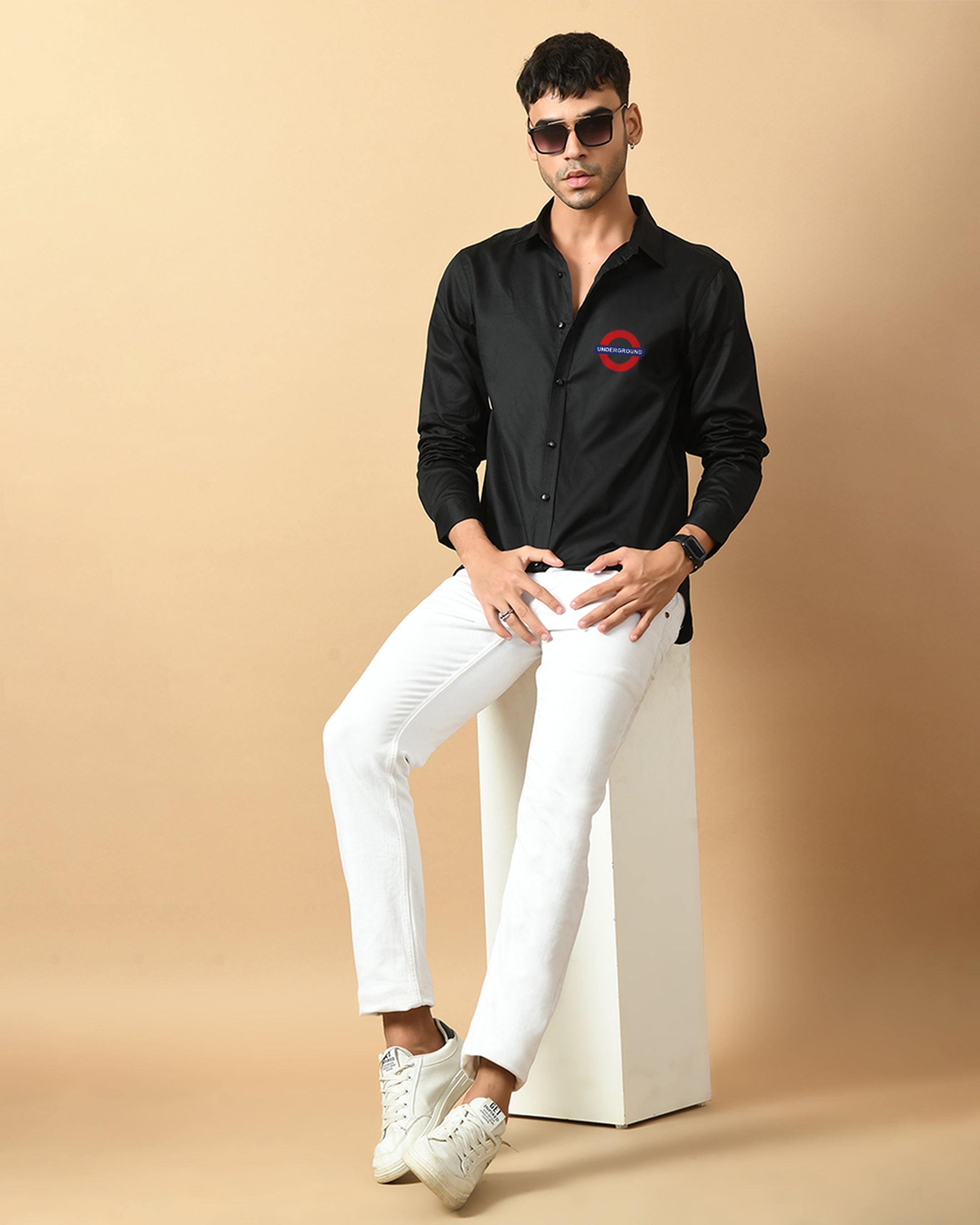 Underground Printed Black Shirt By Offmint
